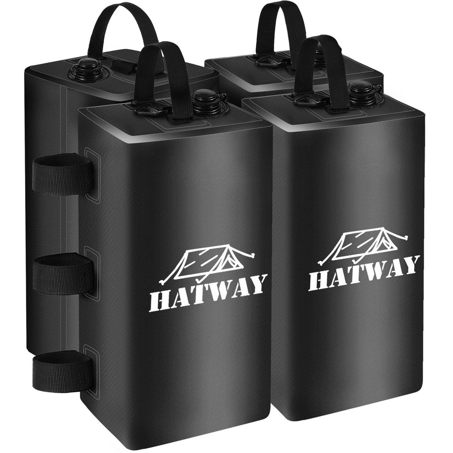 Hatway Canopy Weights,132 LBS Canopy Water Weight Bag Set of 4 Leg Weights for Pop Up Gazebo,Canopies,Tent-4 * 15L-Black