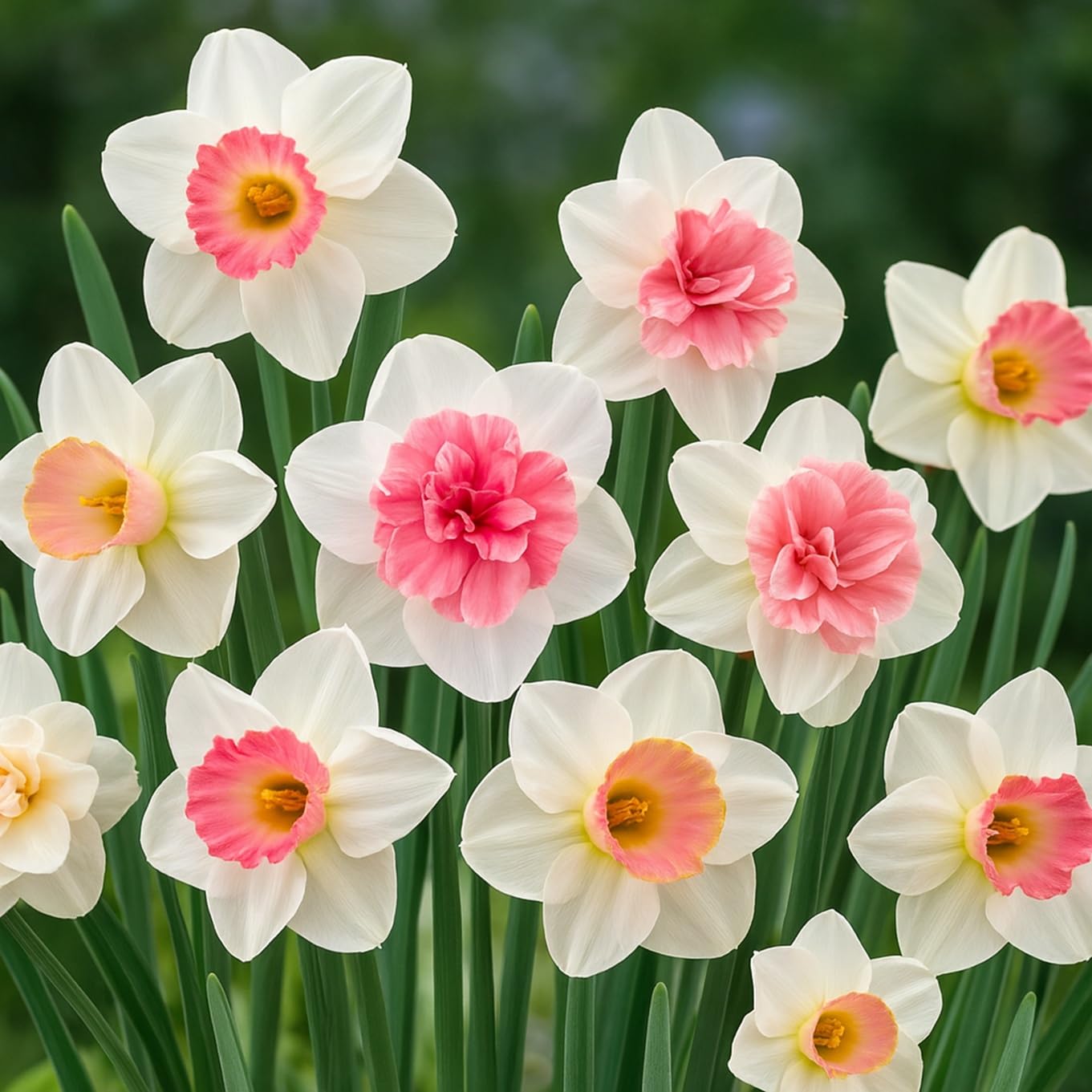 Supreme Pink Daffodil Mix Bulbs for Planting - Easy to Grow Perennial Flowers for Garden or Containers (10 Bulbs)