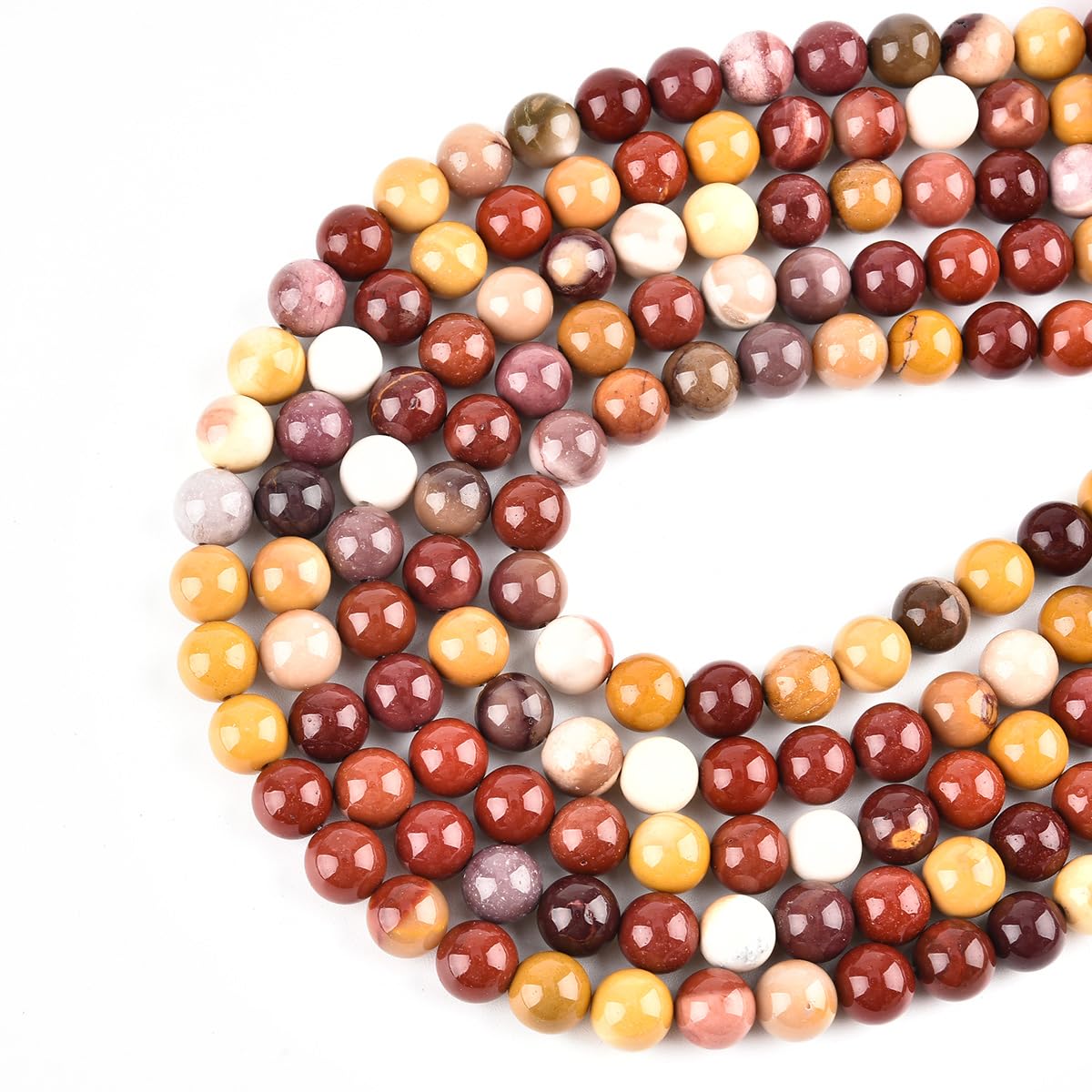 LIFAVOVY Mookaite Jasper Beads for Jewelry Making Natural Gemstone Semi Precious 6mm Round 15 inch(60-65pcs)
