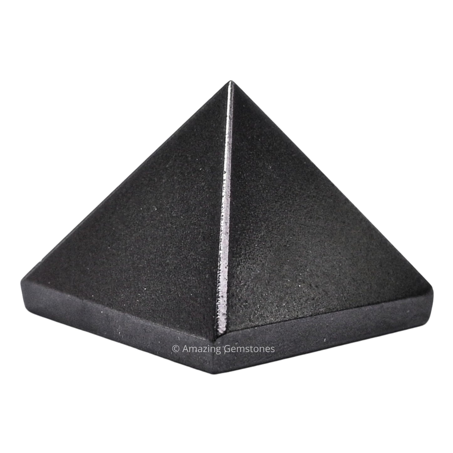 Amazing Gemstone Black Agate Pyramid Crystal Healing Stones - 1" Great Pyramid Figurine of Natural Stone Pyramid for Meditation, Reiki, Chakra Balancing and Crystal Pyramids Grid