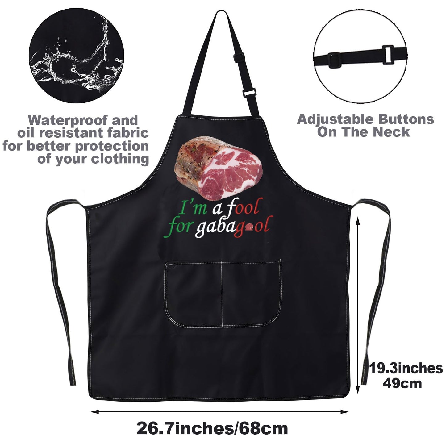 JNIAP Tony TV Show Apron Tony Gifts Tony And Duck Gifts Capicola Lover Gift Gangster Movie Apron(gabagol ap)