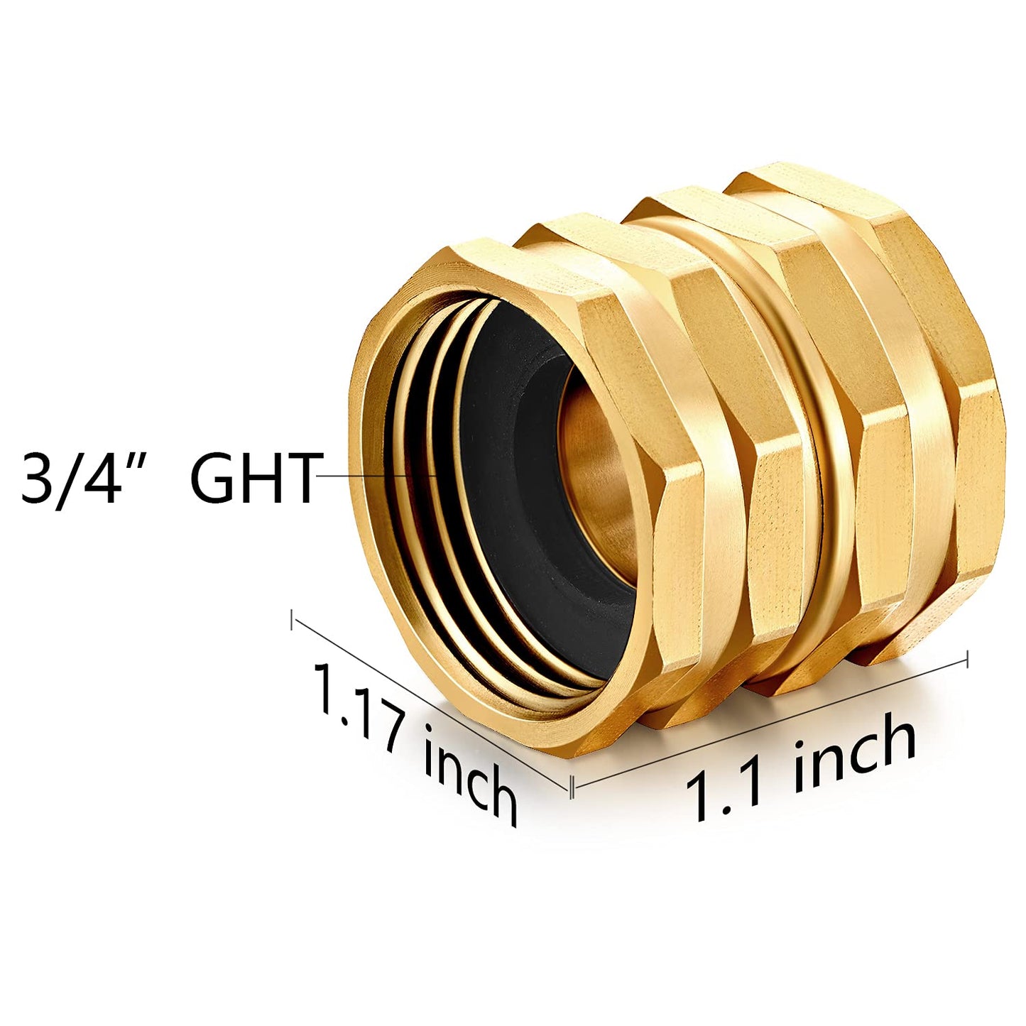 SIGURANTA Garden Hose Connector Adapter, 3/4" GHT Double famale Double male Connectors,Male to Male, Female to Female,(5+5 Pack)