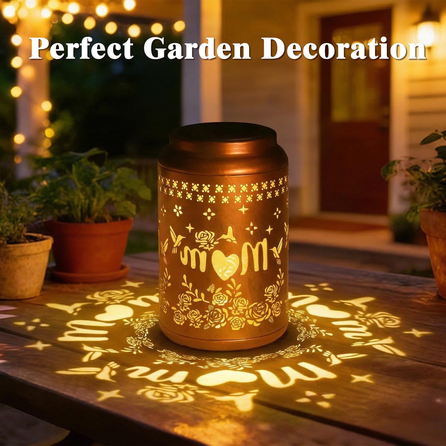 Mother Day Gifts for Mom - Hummingbird Solar Lanterns Outdoor Waterproof, Birthday Gifts for Women, Hanging Solar Lantern for Yard, Garden Decor