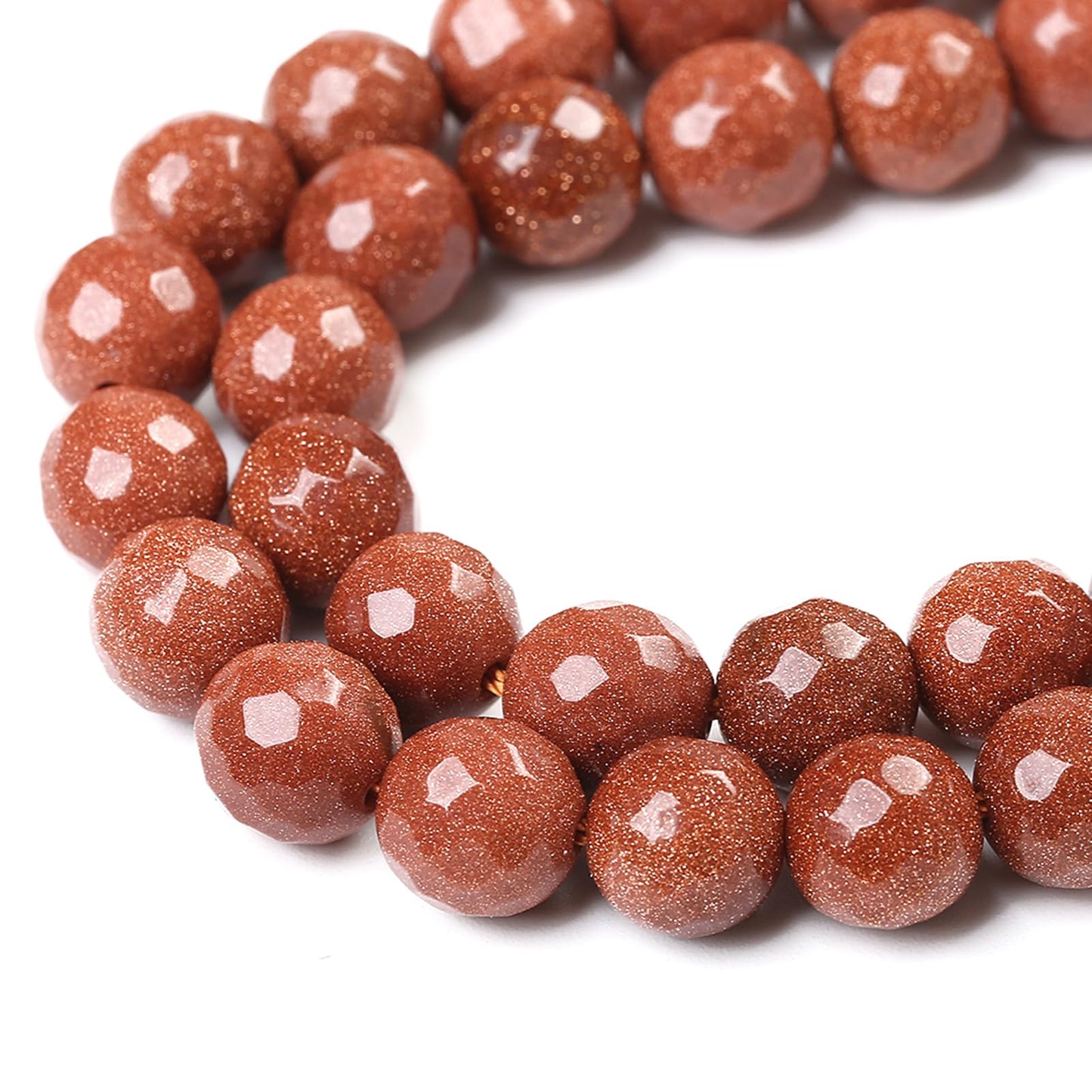 45pcs 8mm Natural Gold Sandstone Beads Faceted Stone Energy Healing Beads for Jewelry MakingDIY Bracelet Necklace Accessories 15" (8mm, Faceted Gold Sandstone)