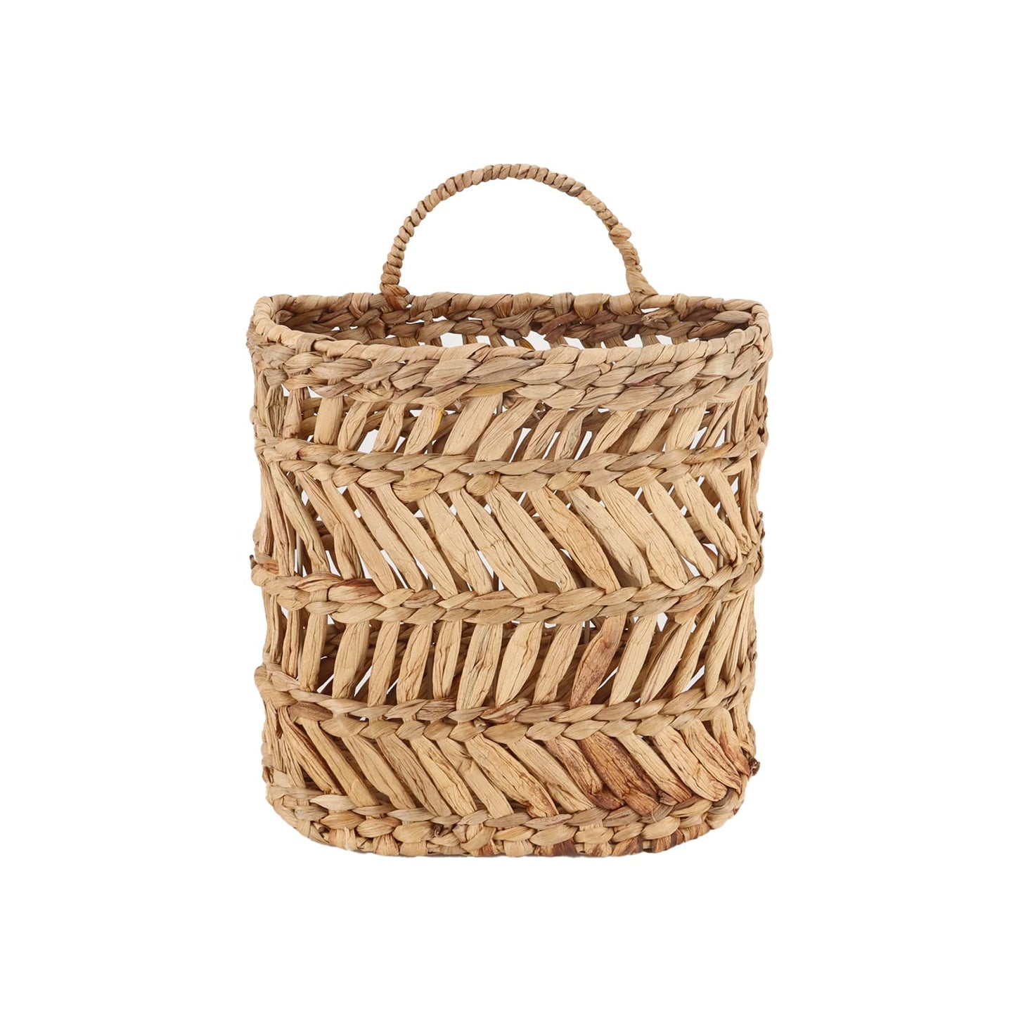 SHCMSADO Wicker Hanging Basket Handmade Woven Hanging Storage Basket Natural Wicker Decorative Baskets for House Garden Wedding Wall Decorations,12*5*12