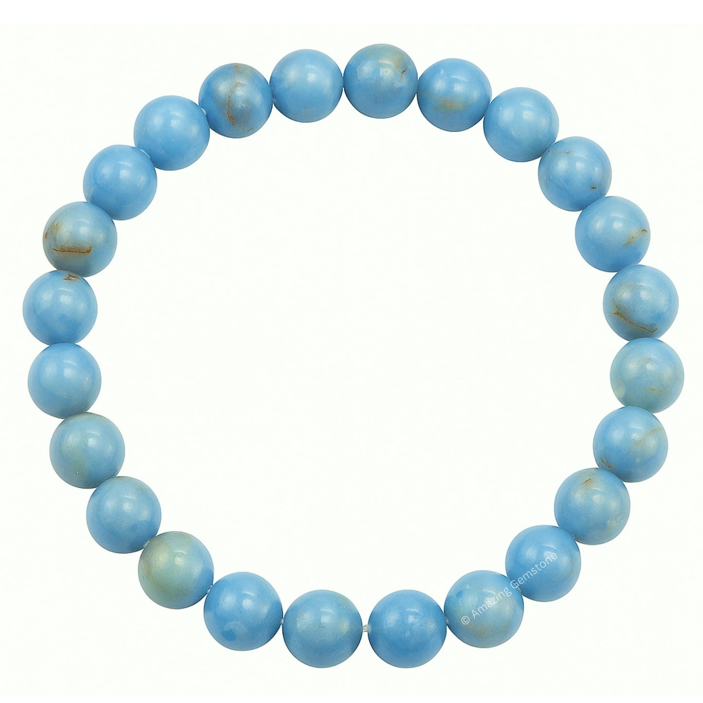 Amazing Gemstone Crystal Bracelet for Women Men's Gifts - Protection Healing Crystal Bracelet - 8mm Gemstone Beaded Stretchable Bracelet Pulseras Para Hombres Mujer Stocking Stuffers Mothers Day Gift (Angelite)