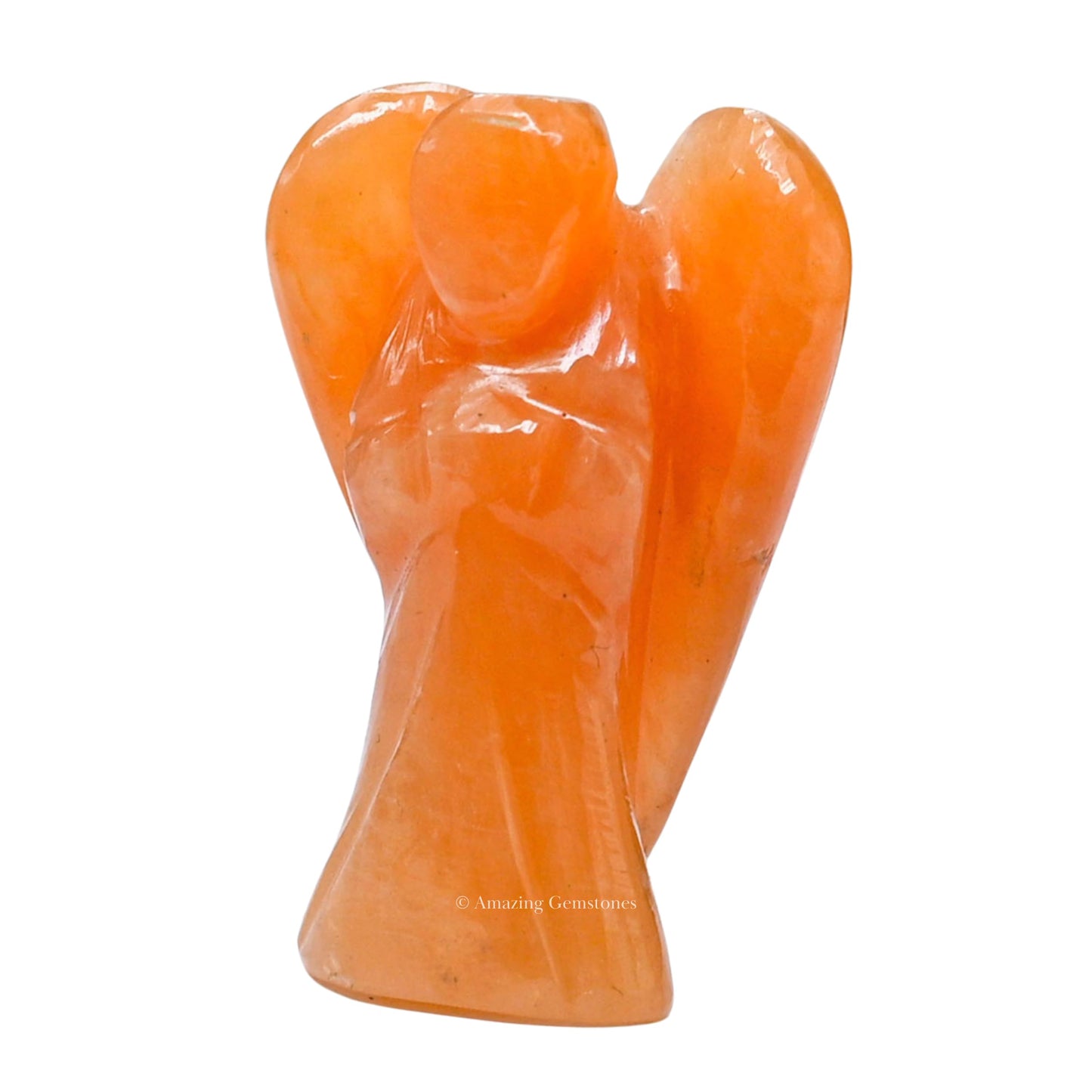 Amazing Gemstone Red Aventurine Angel - Red Aventurine Crystal Angel and Pocket Guardian Angel Crystal Figurines (1.5 inches)