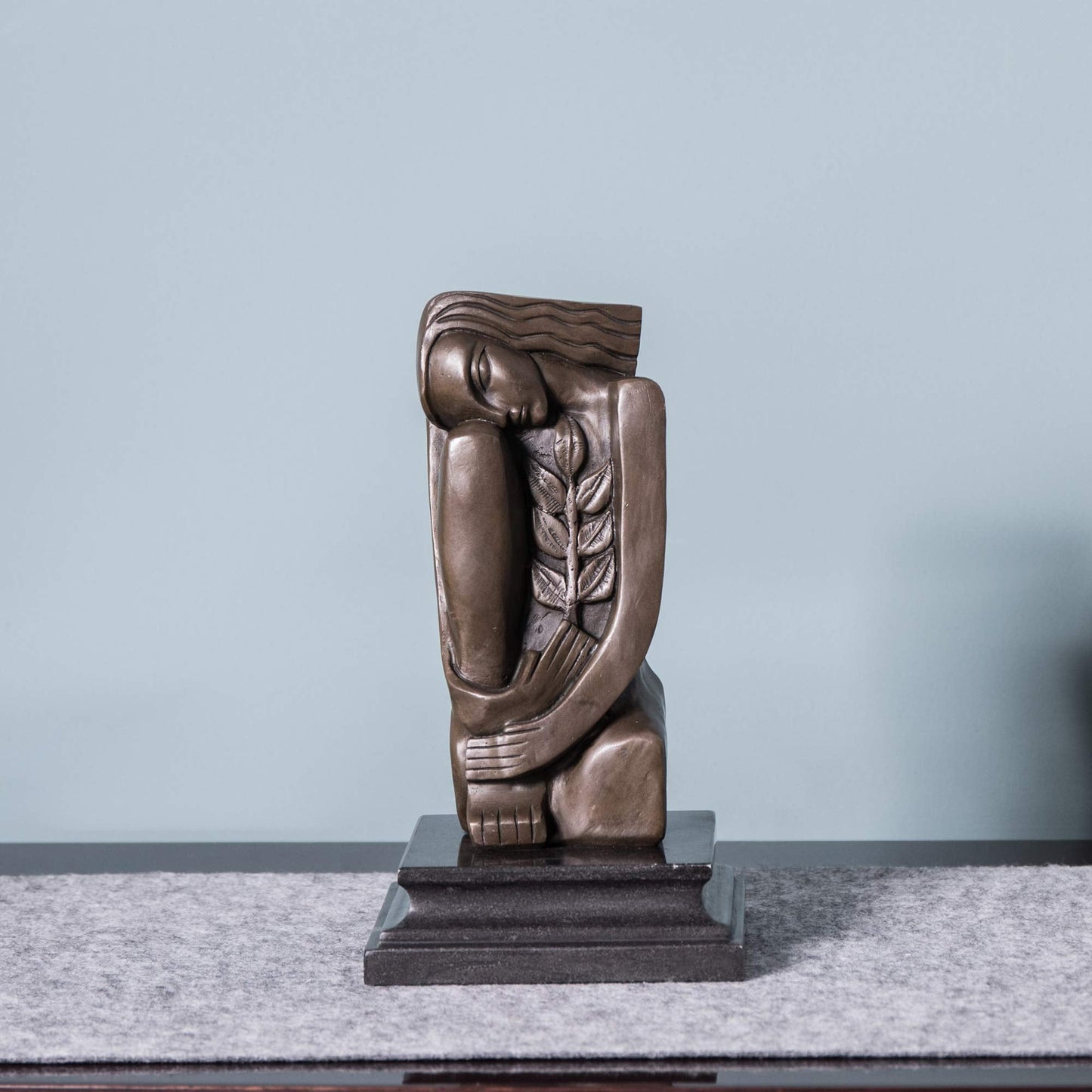 Toperkin Abstract Sculpture Bronze Female Statue Metal Figurine BSE-001