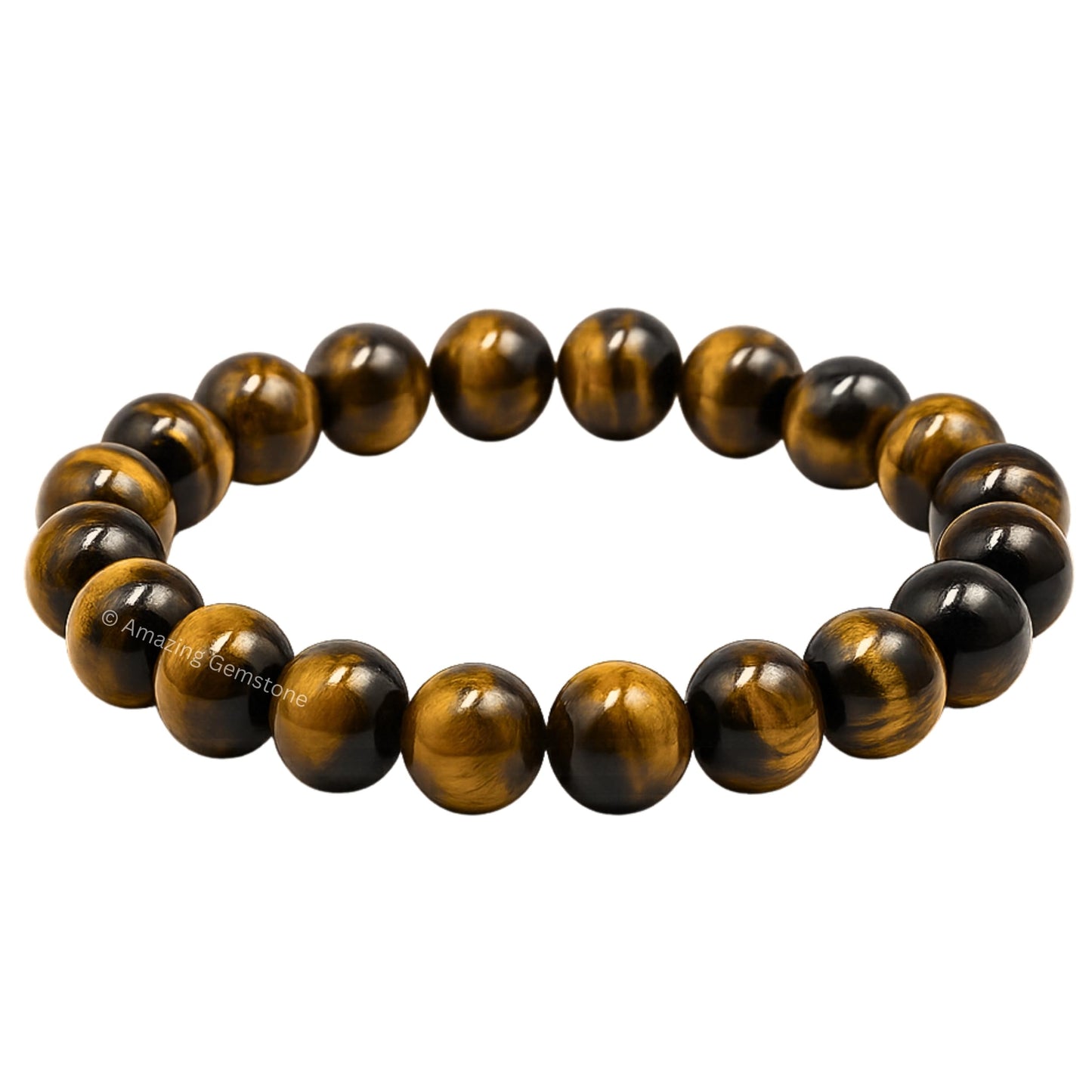 Amazing Gemstone Crystal Bracelet for Women Men's Gifts - Protection Healing Crystal Bracelet - 8mm Gemstone Beaded Stretchable Bracelet Pulseras Para Hombres Mujer Stocking Stuffers Mothers Day Gift (Tiger Eye)