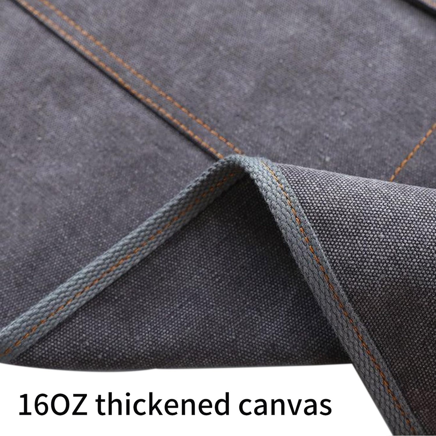 Ziurfys Kitchen Apron Canvas Cross Back Waterproof Oil Repellent Heavy Duty Gardening Apron with Large (Gray 1 pack)