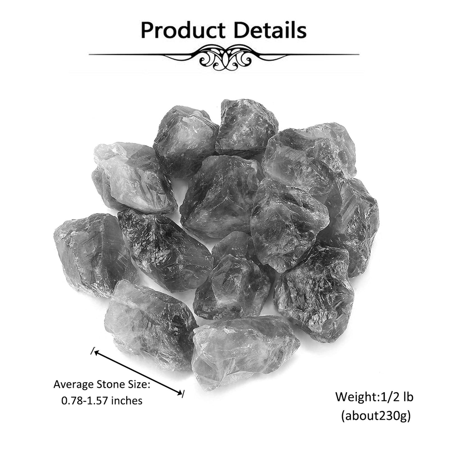 Top Plaza Bulk Healing Crystals Rough Stones Set - Large 1" Natural Raw Stones Crystal for Reiki Healing, Wicca, witchcraft, Tumbling, Cabbing, Fountain Rocks, Decoration, Polishing 1lb-Mixed Crystals
