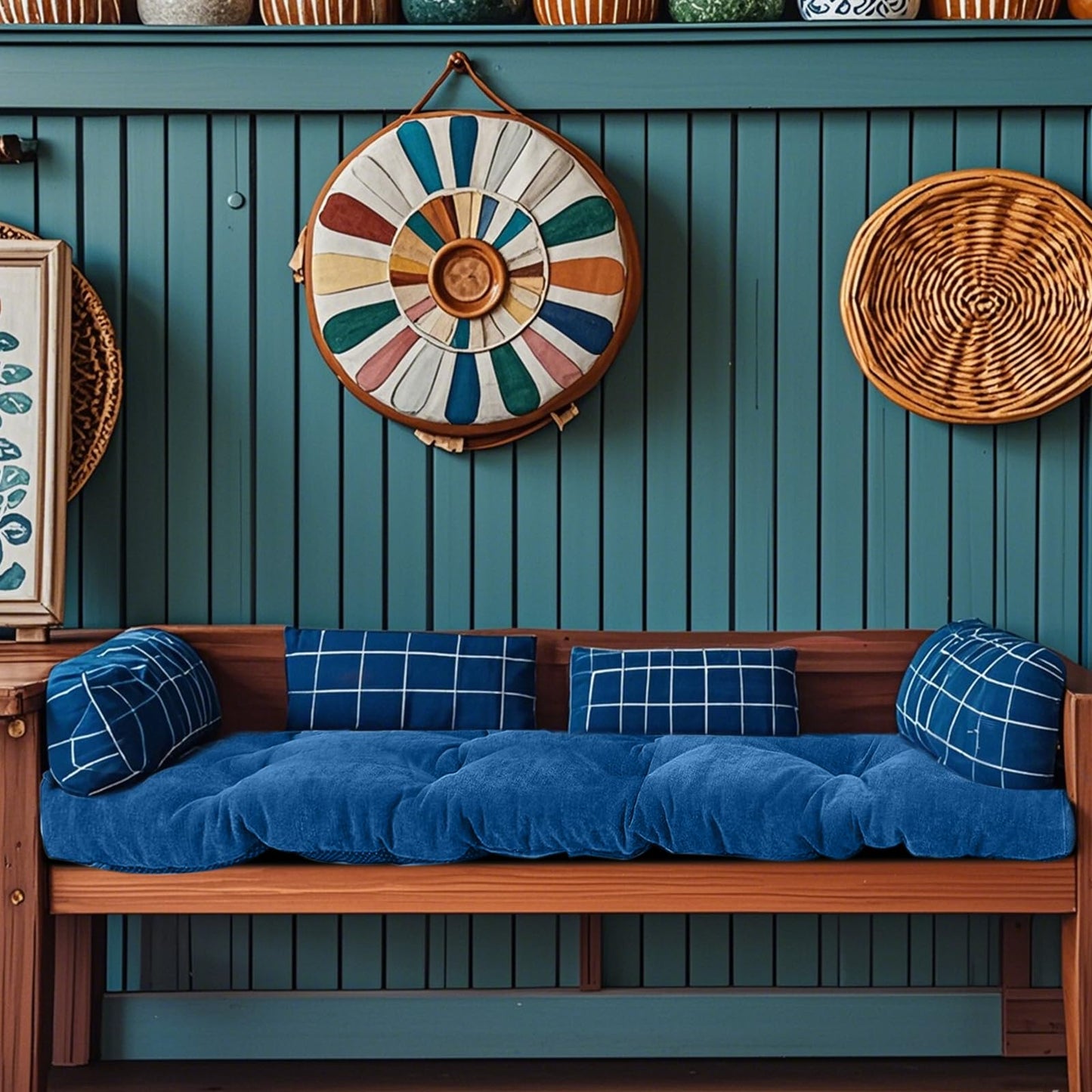 RDMTZD Custom Bench Cushions, Furniture Cushion, Indoor/Outdoor Non-Slip Tufted Swing seat Cushions, Piano Bench/Sofa Cushions, Indoor/Outdoor Patio
