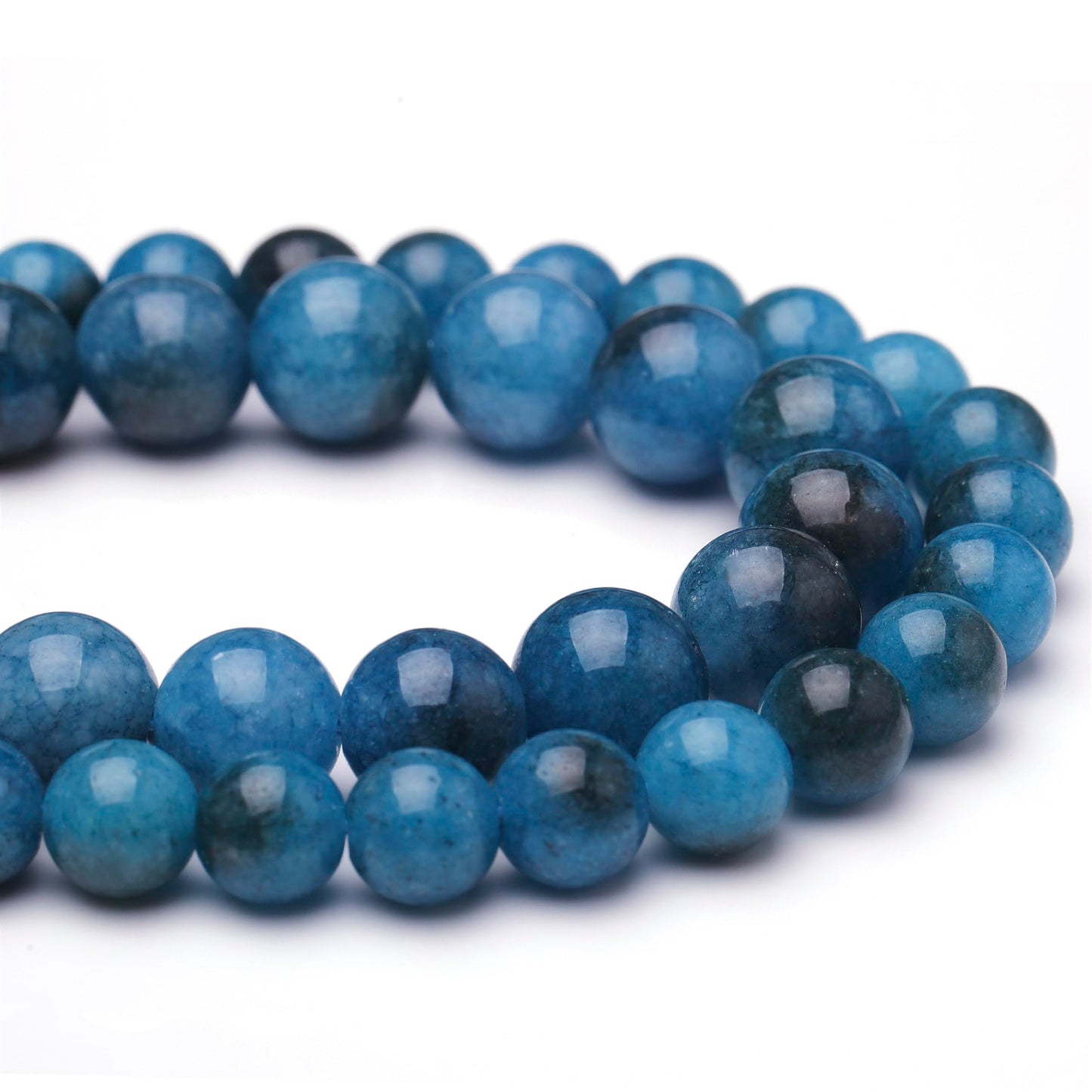 Chicager 8mm Natural Stone Beads for Jewelry Making,Apatite Polished Smooth Round Gemstone Beads for Bracelet Necklace 15 Inch