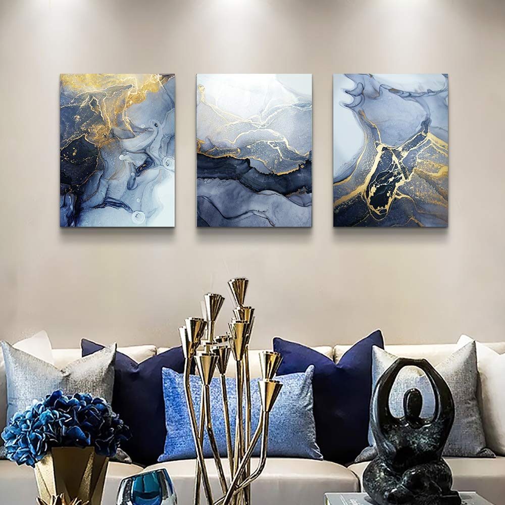 Abstract Wall Decor For Living Room Bedroom Wall Art Paintings Abstract Ink Painting Wall Artworks Hang Pictures For Office Decoration, 20x28inch/Piece, 3 Panels Bathroom Home Decorations Posters