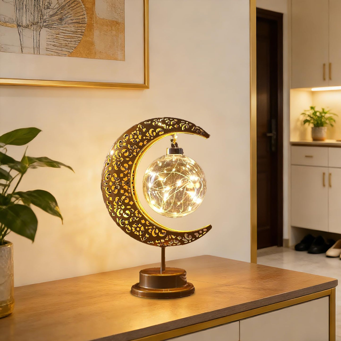 Moon Lamp, Ramadan Decorations for Home, Eid Mubarak Decorations, Ramadan Lights Decorations, Enchanted Lunar Lamp, Ramadan Home Table Decor, Galaxy Light, Moon Night Light, Battery Operated Lamp