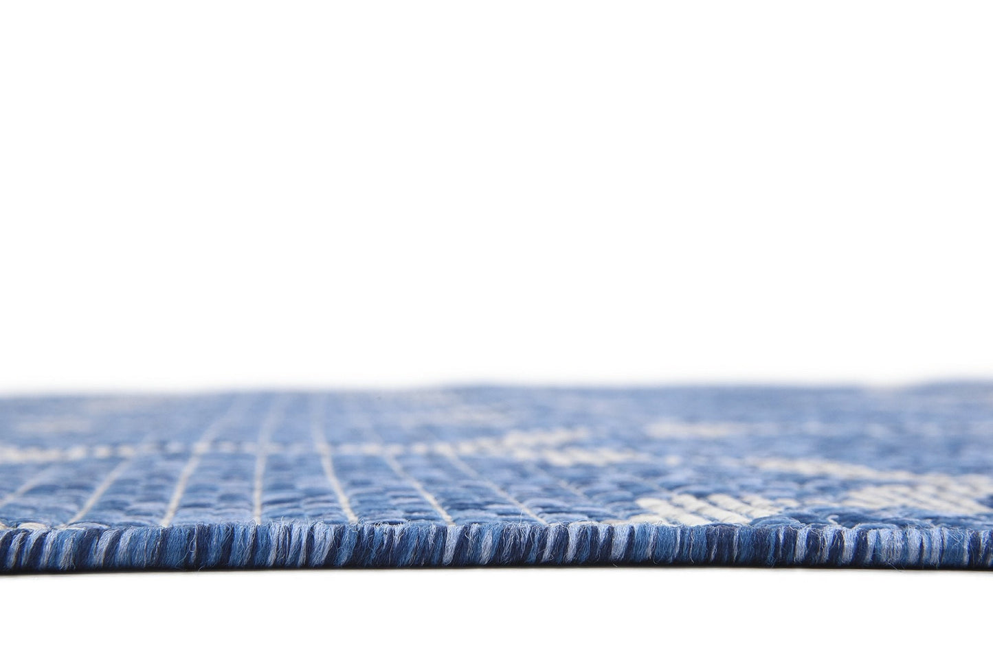 Unique Loom Outdoor Trellis Collection Area Rug (4' 1" x 6' 1" Rectangle, Navy Blue/ Ivory)