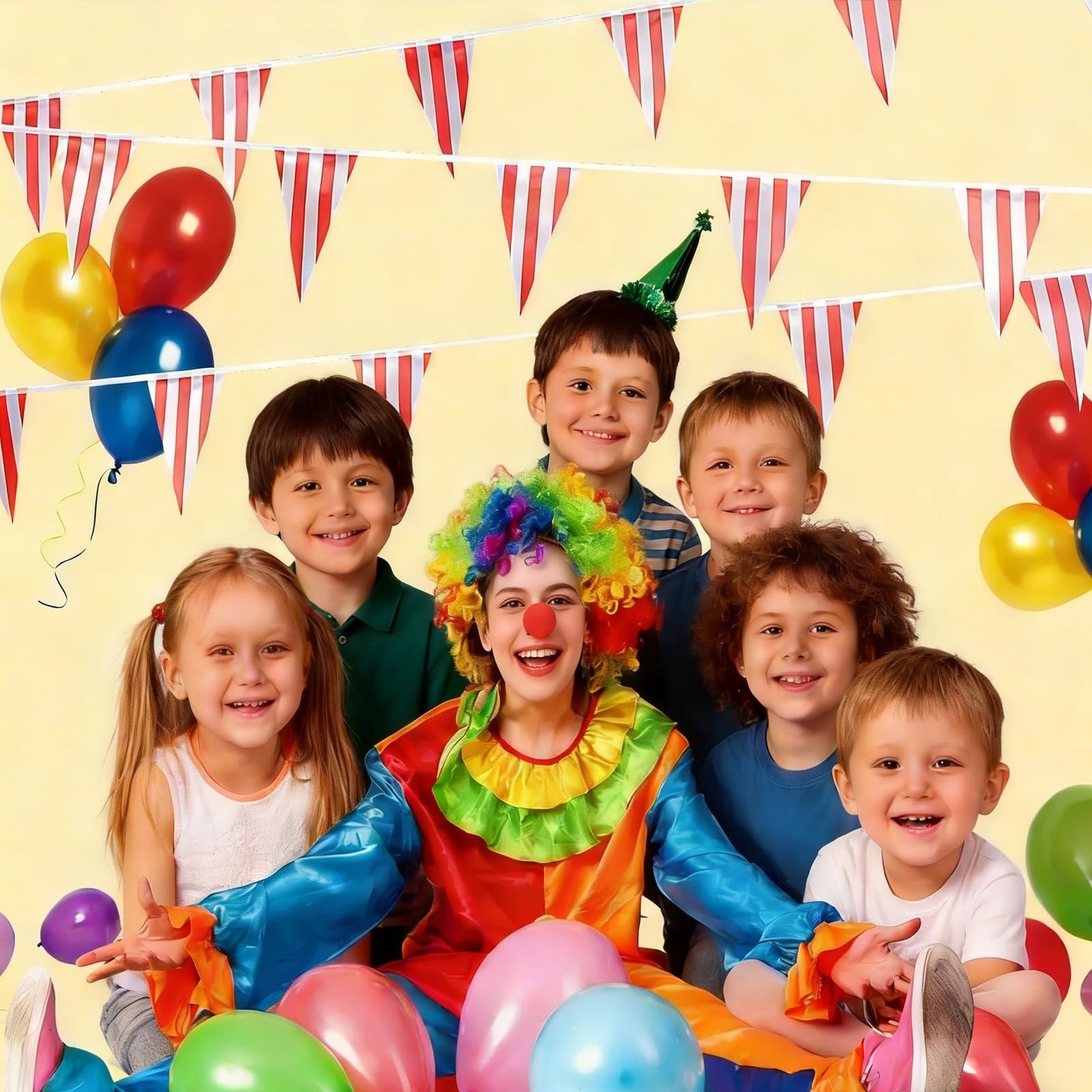 Red & White Striped Pennant Banners - 48pcs Reusable Polyester Cloth Flags,100FT Large Pennants for Carnival Circus, Birthday Parties, Tent Camping & Festive Event Decorations