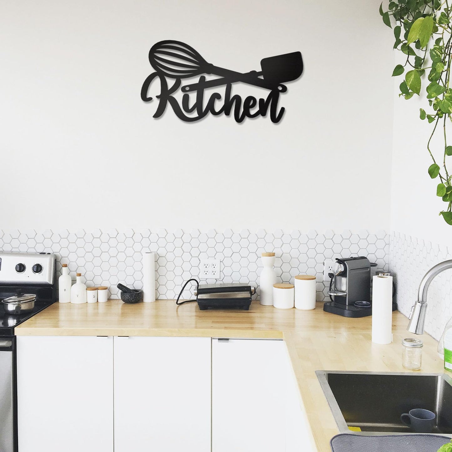 Zzbakress Kitchen Wood Sign,Rustic Farmhouse Kitchen Decor (style3)