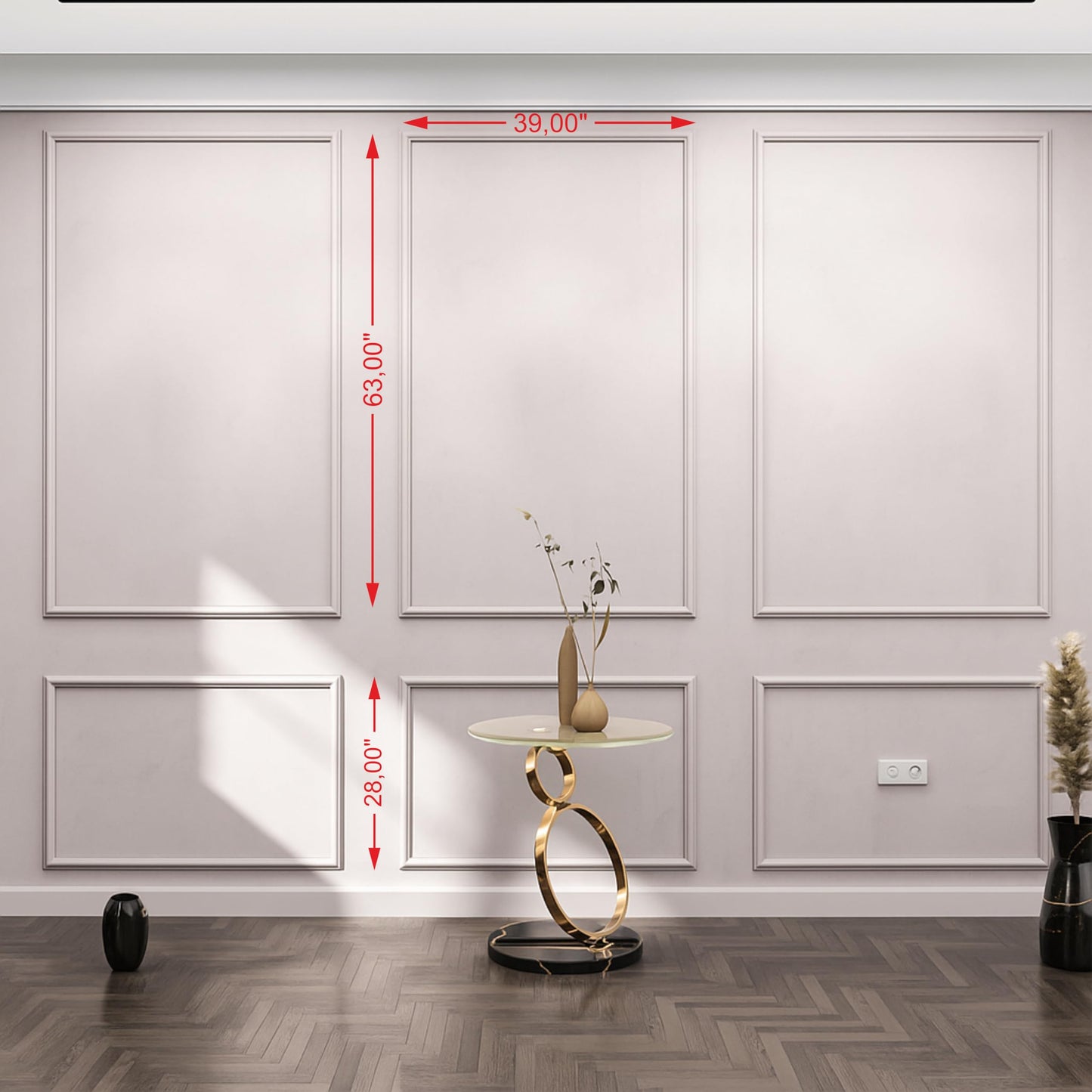 Birdeco Wall Molding Kit for Interior Walls – Pre-Cut Wall Trim, Factory Primed Moulding for Wainscoting, Accent Wall & Picture Frame Panels, Easy Install, Ready to Assemble for Living Room & Bedroom
