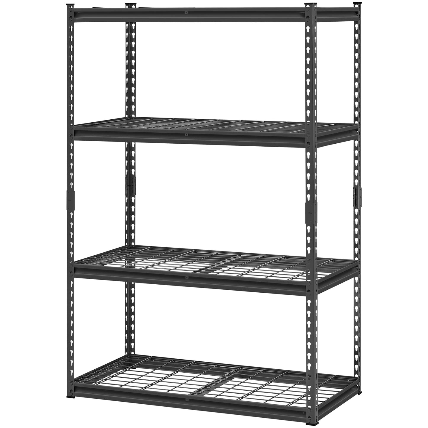 VEVOR Storage Shelves, 2400 lbs, 4 Tier Heavy Duty Garage Shelving, 20" D x 40" W x 60" H Adjustable Metal Shelves for Industrial Shelving Unit Utility Shelf, for Kitchen, Warehouse, Basement, Black