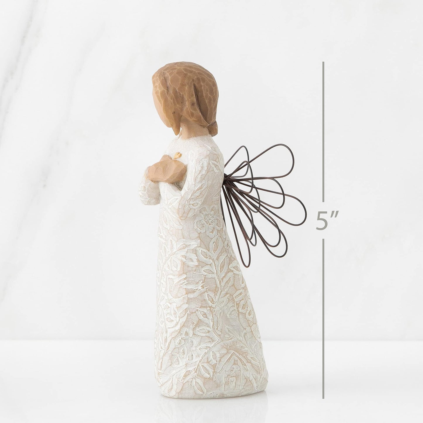 Willow Tree Remembrance Angel (Lighter Skin), Memories…Hold Each one Safely in Your Heart, A Gift to Express Sympathy, Comfort, Remembrance and Healing, Sculpted Hand-Painted Figurine