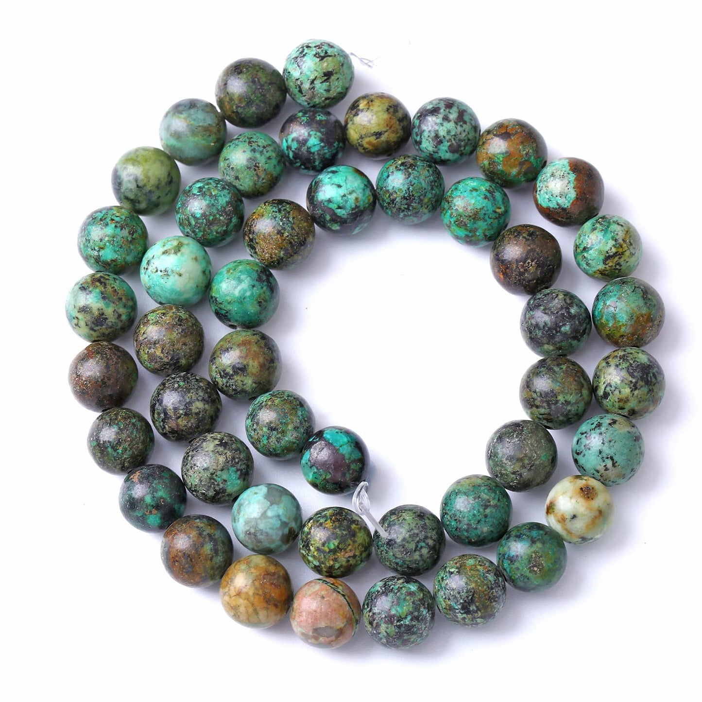 4MM 88PCS Natural Stone Green African Turquoise Spacer Loose Beads for Jewelry Making DIY Bracelet Necklace