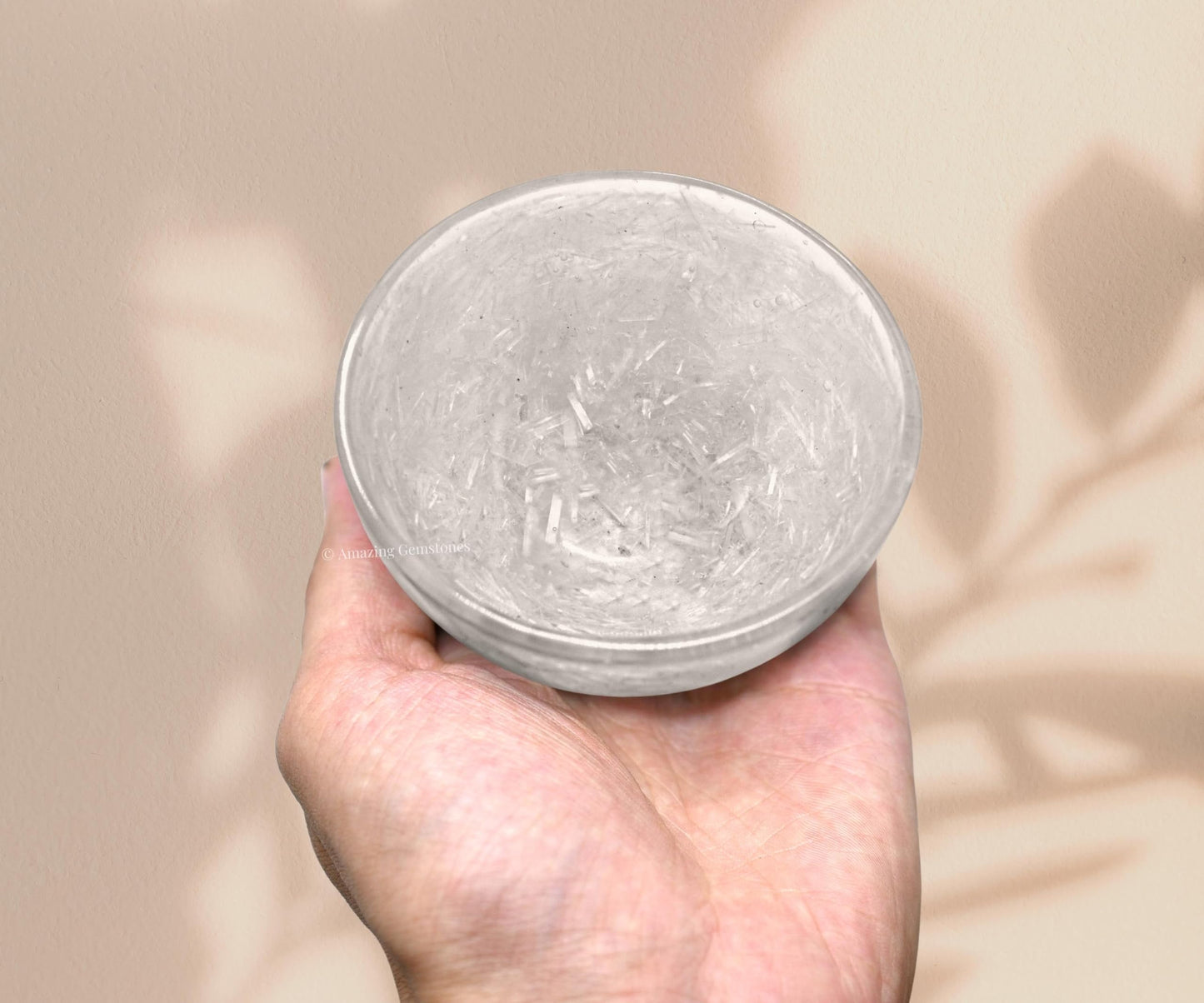 Amazing Gemstone Selenite Orgonite Orgone Crystal Gemstone Bowl - 3" Orgonite Selenite Crystal Bowl for Meditation, Crystals and Healing Stones Gift and Protection
