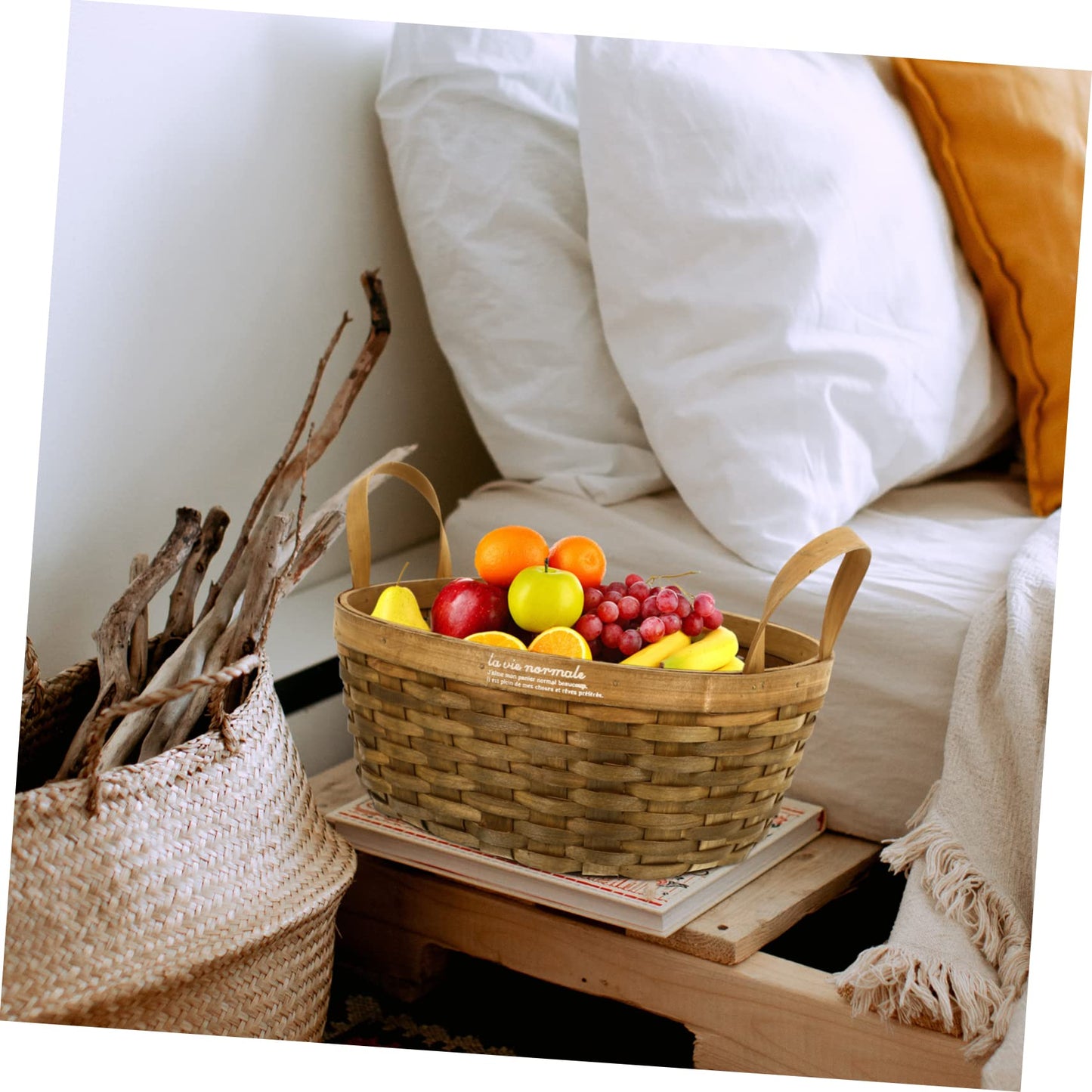 TOPPERFUN Rope Basket Home Storage for Organizing Boho Decor Fruit Holder Easy to Carry