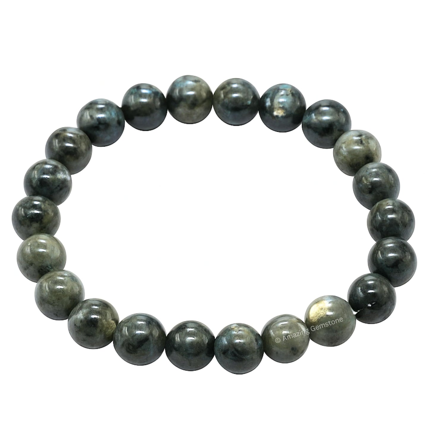 Amazing Gemstone Crystal Bracelet for Women Men's Gifts - Protection Healing Crystal Bracelet - 8mm Gemstone Beaded Stretchable Bracelet Pulseras Para Hombres Mujer Stocking Stuffers Mothers Day Gift (Larvikite)