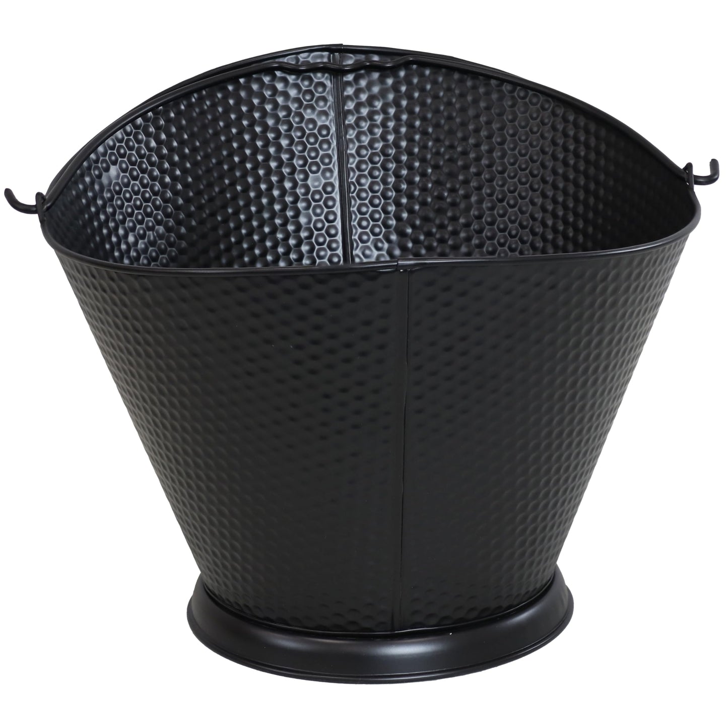 Sunnydaze 5-Gallon Fireplace Ash Bucket with Shovel and Brush - Iron Ash Bucket for Indoor Fireplaces or Outdoor Fire Pits