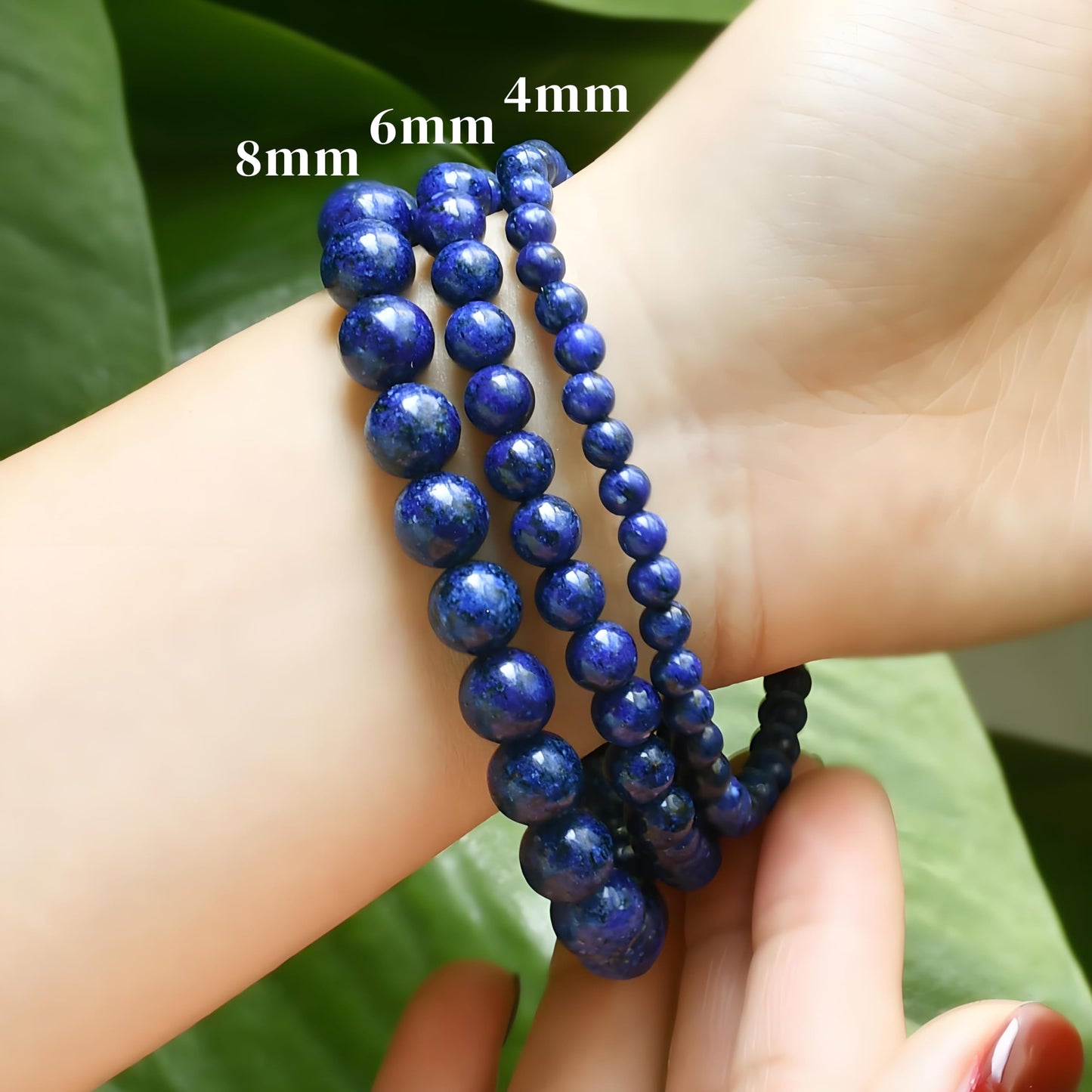 CHELYQST Lapis Lazuli Bracelet - Stone of Creativity and Confidence,Stretch Natural Stone Crystal Beads Jewelry Gifts for Women Men Unisex Adult,4mm