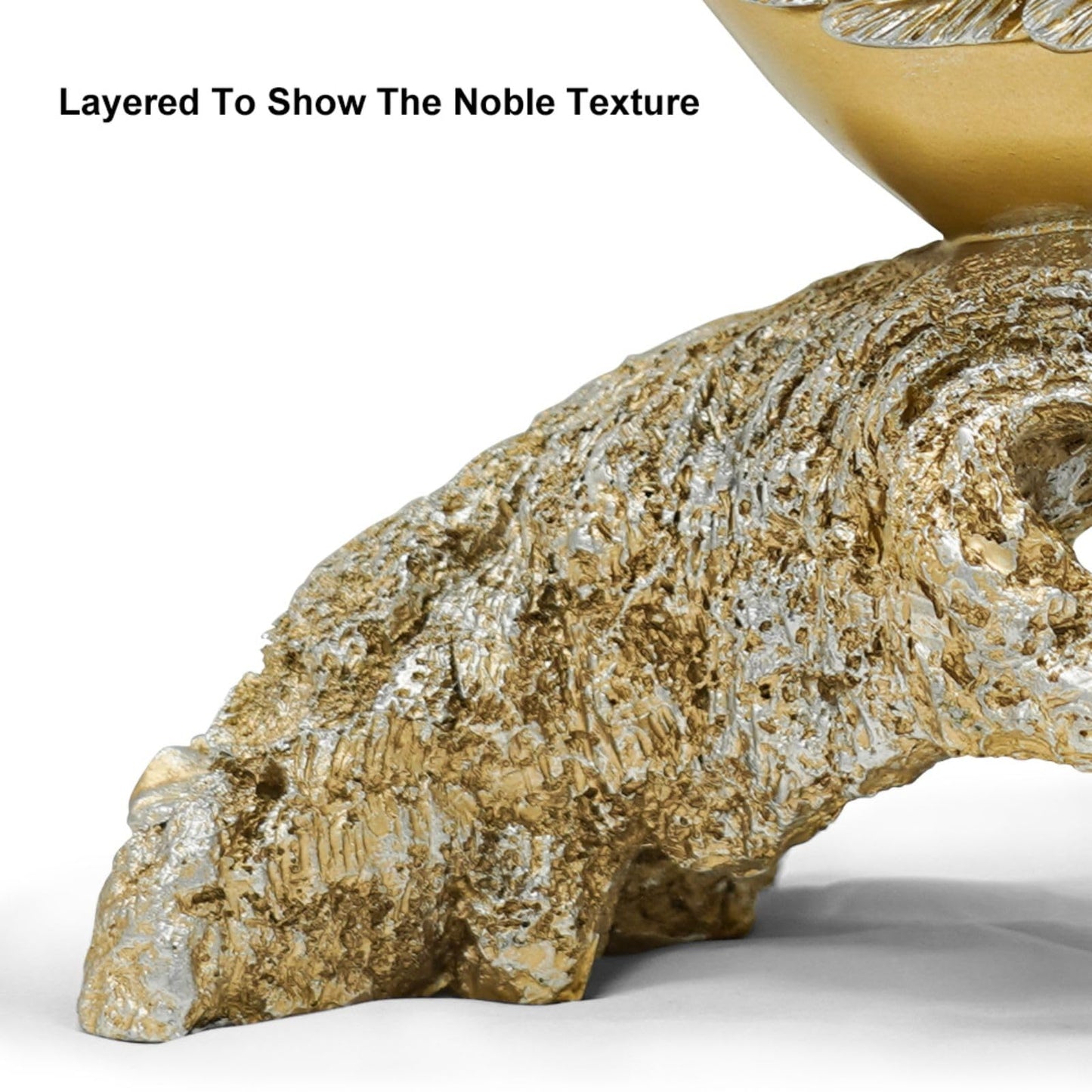 BULUXE 14.2" Gold Couple Swan Decor Figurine Modern Simulation Animal Sculpture Art Ornament Home Table Statue