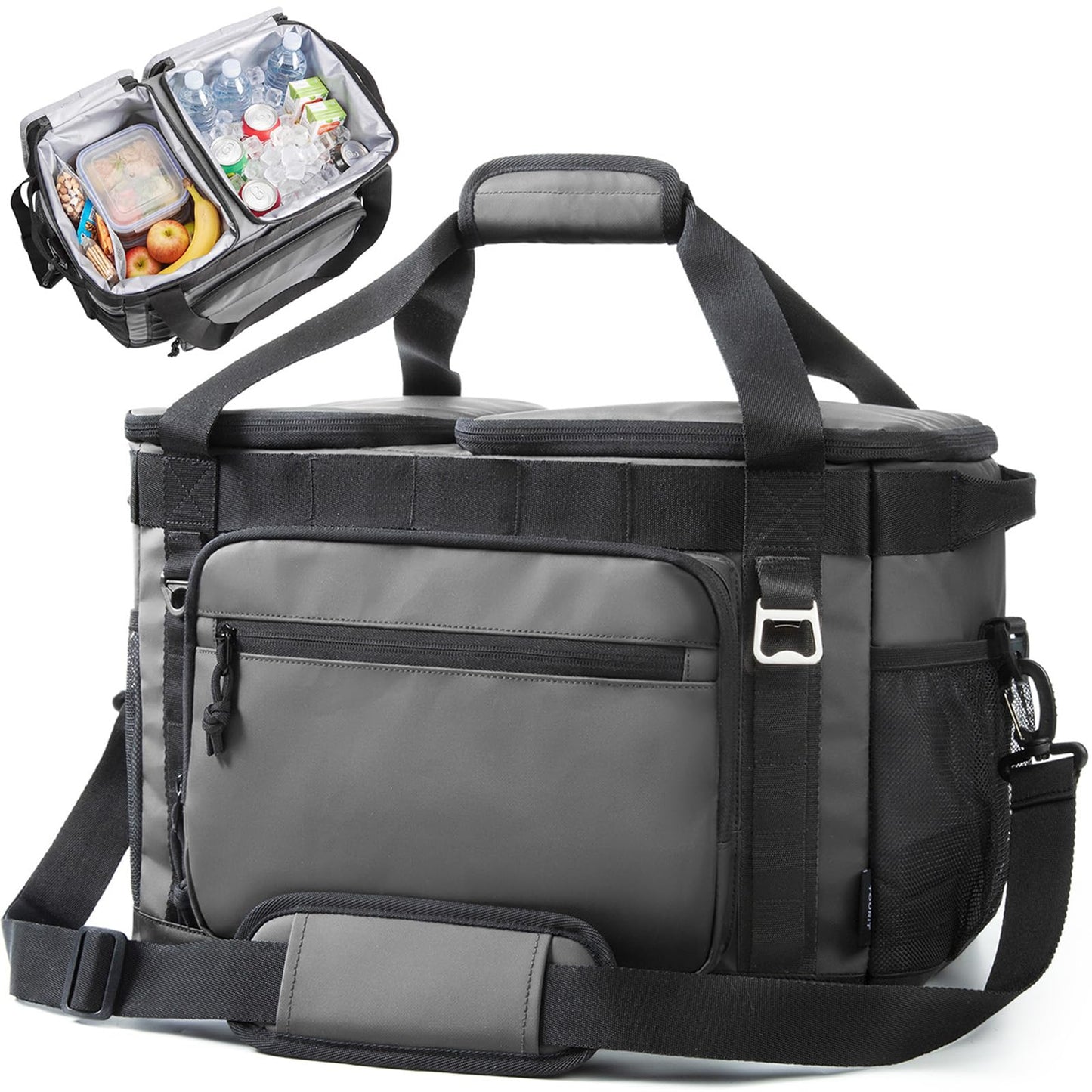 TOURIT 2-Zone Soft Cooler Bag 30/48Cans, Dry & Wet Insulated Beach Cooler, Lunch Bag, Leakproof Ice Chest for Camping, Picnic, Hiking, Travel