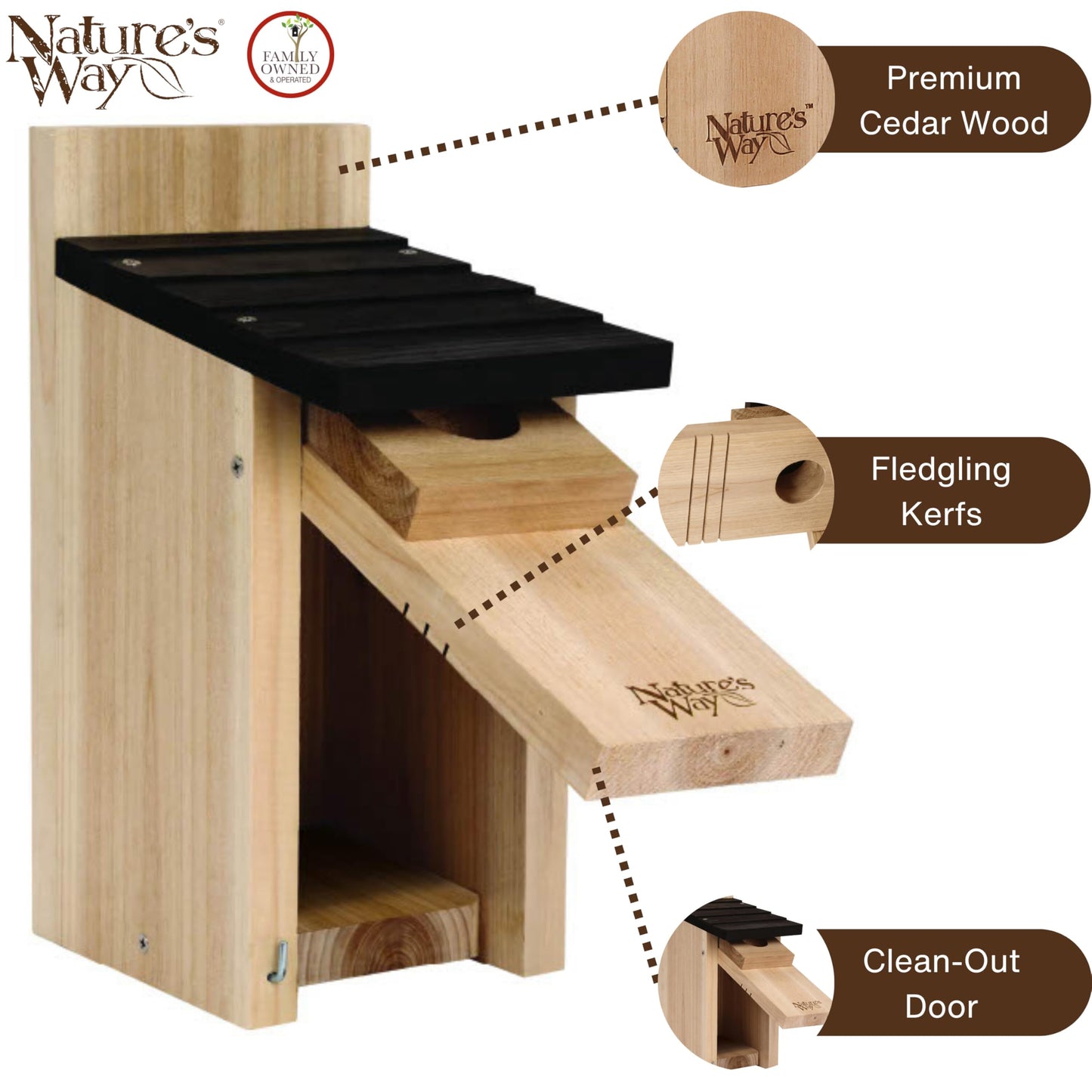 Wild Wings WWCH3 Cedar Blue Bird Box House