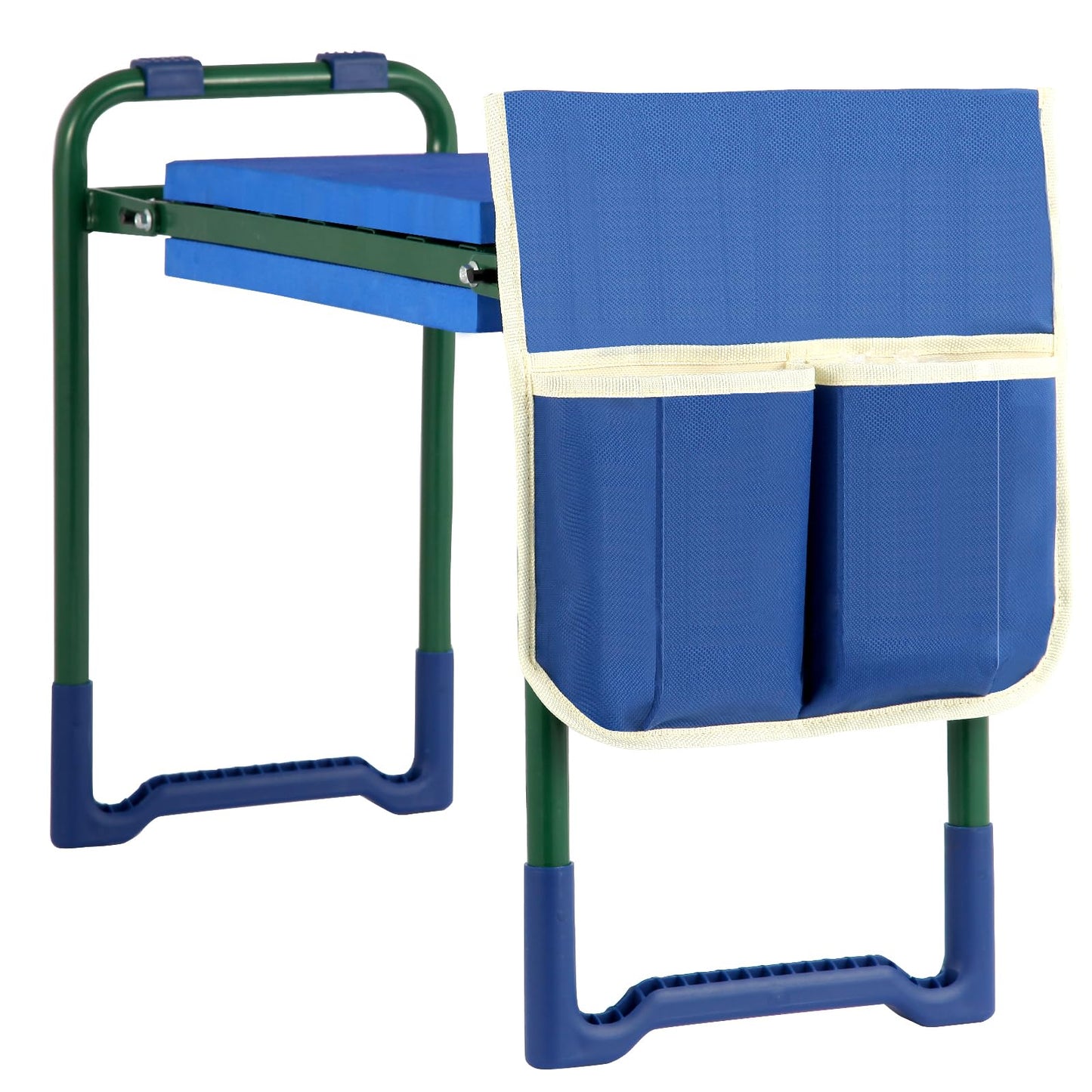 sancat Garden Kneeler and Seat with Thicker and Wider Soft Kneeling Pad,Foldable Heavy Duty Durable Garden Stool with Tool Bag, Portable Garden Bench,Gardening Gift for Women and Men sennior