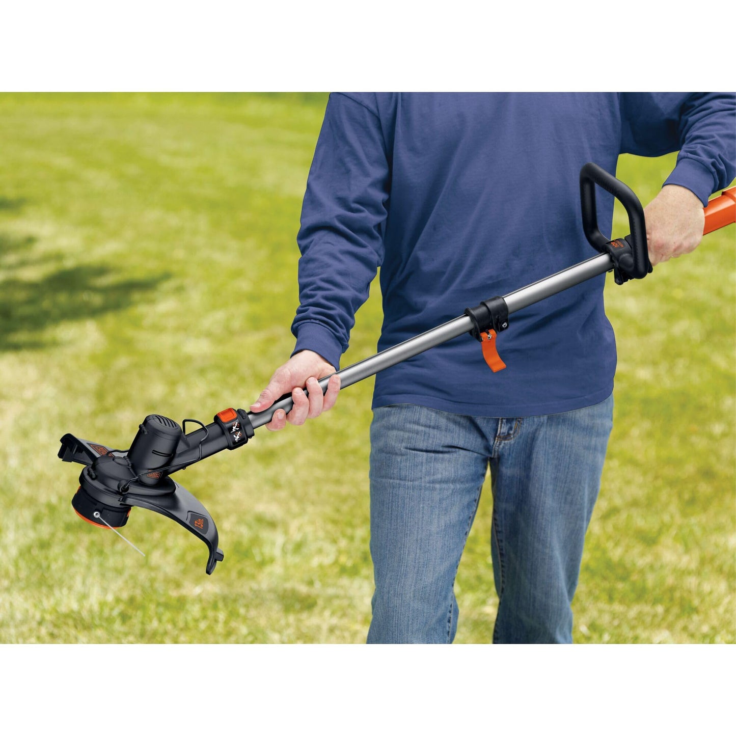 BLACK+DECKER 40V MAX 13 in String Trimmer Edger Cordless with Adjustable Telescoping Pole, 2 in 1 Weed Wacker Lawn Edger, Includes Battery and Charger (LST136)
