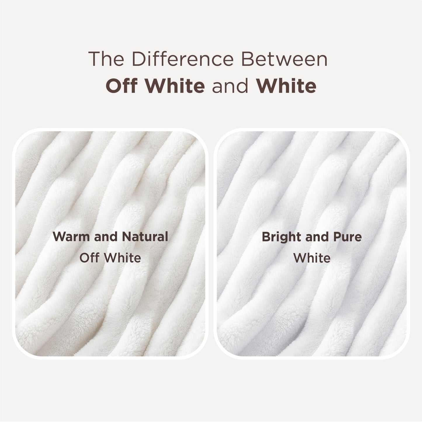 Bedsure GentleSoft White Throw Blanket for Couch - Mothers Gifts Day Birthday Gifts for Women Mom Her, Soft Cozy Fleece Summer Throw Blanket for Girl, Room Home Bedroom Decor, Off White, 50x60 Inches