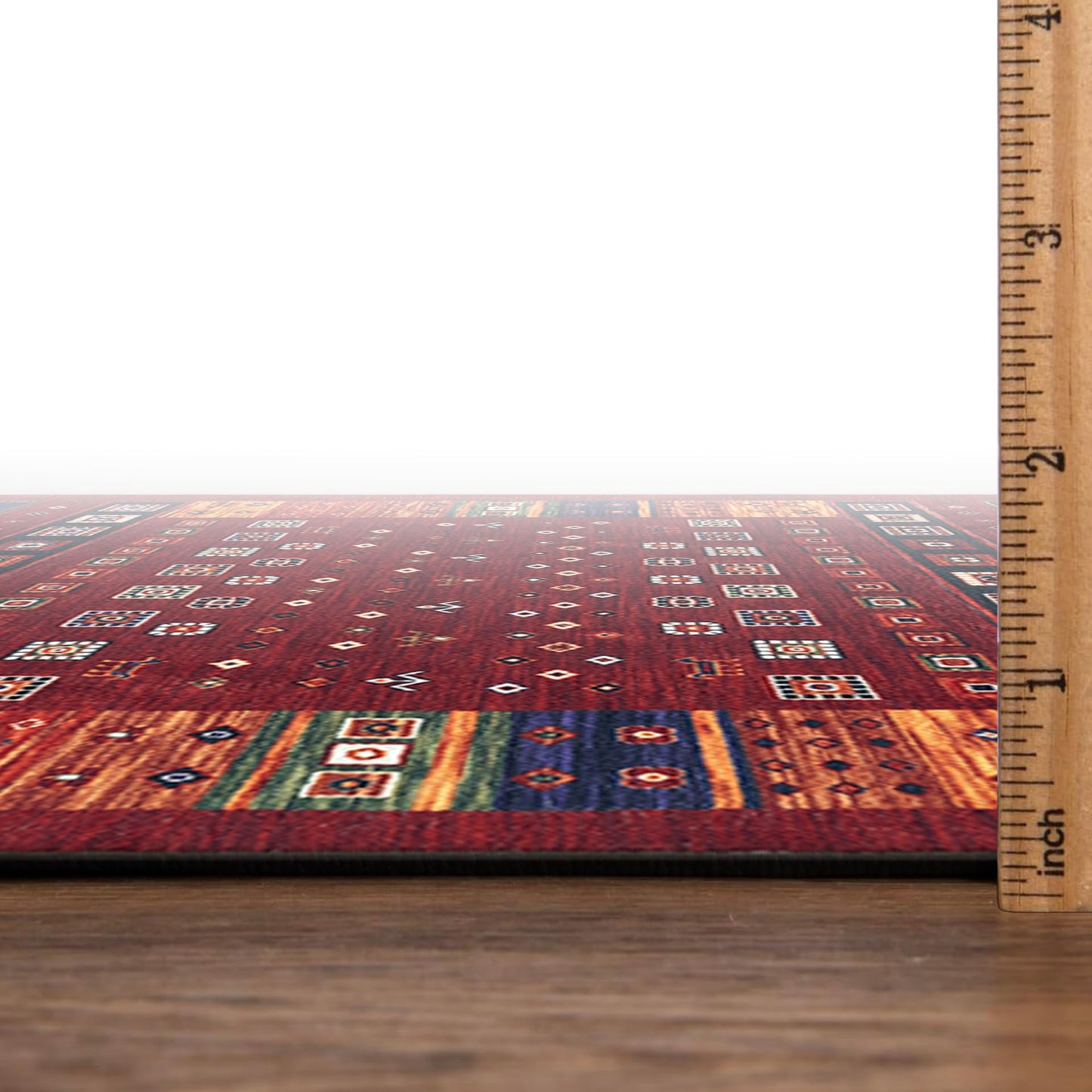 Keen Home Design 5x7 Rug - Machine Washable Area Rug with Non-Slip Backing, Ideal for Living Room, Dining Room, Bedroom - Vintage, Easy Clean, Durable, Low Pile Rug - (5' x 7')