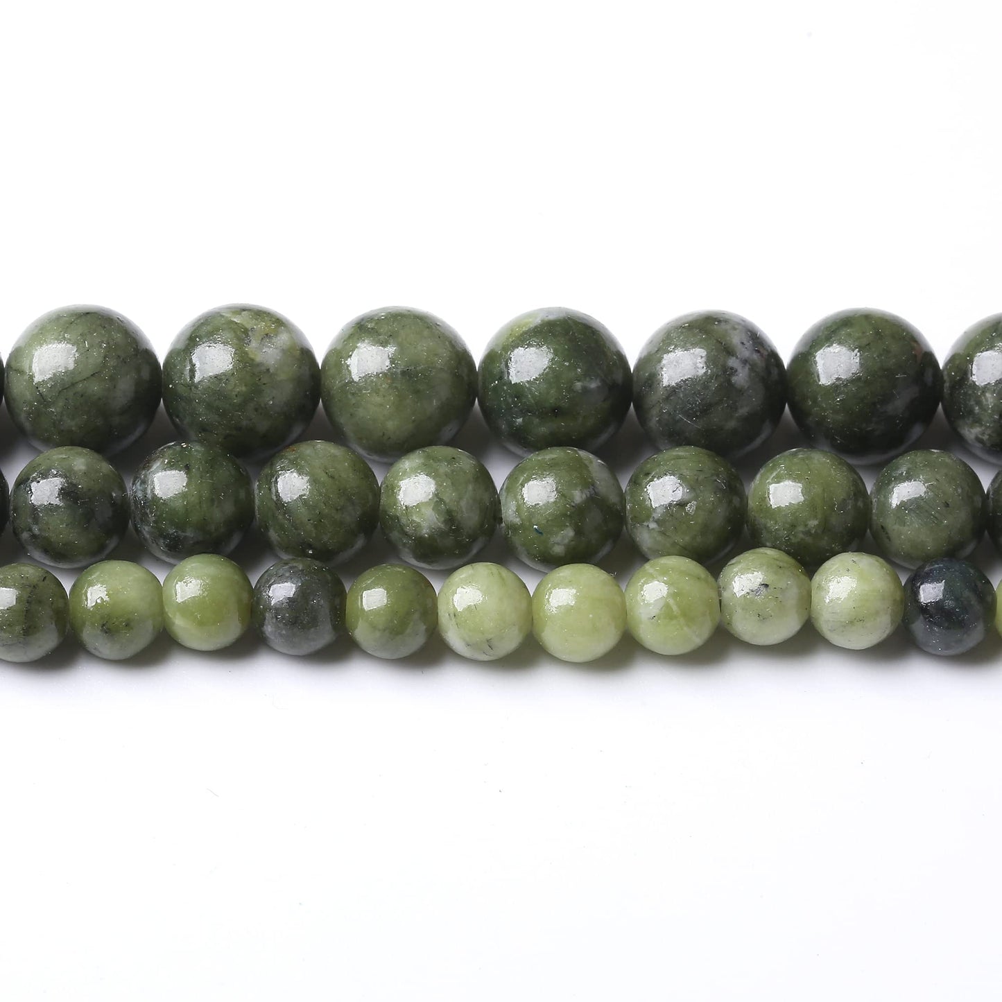 10MM Southern Jade Round Loose Beads Natural Gem Beads Crystal Energy Stone Beads for Jewelry Making DIY Bracelet Necklace