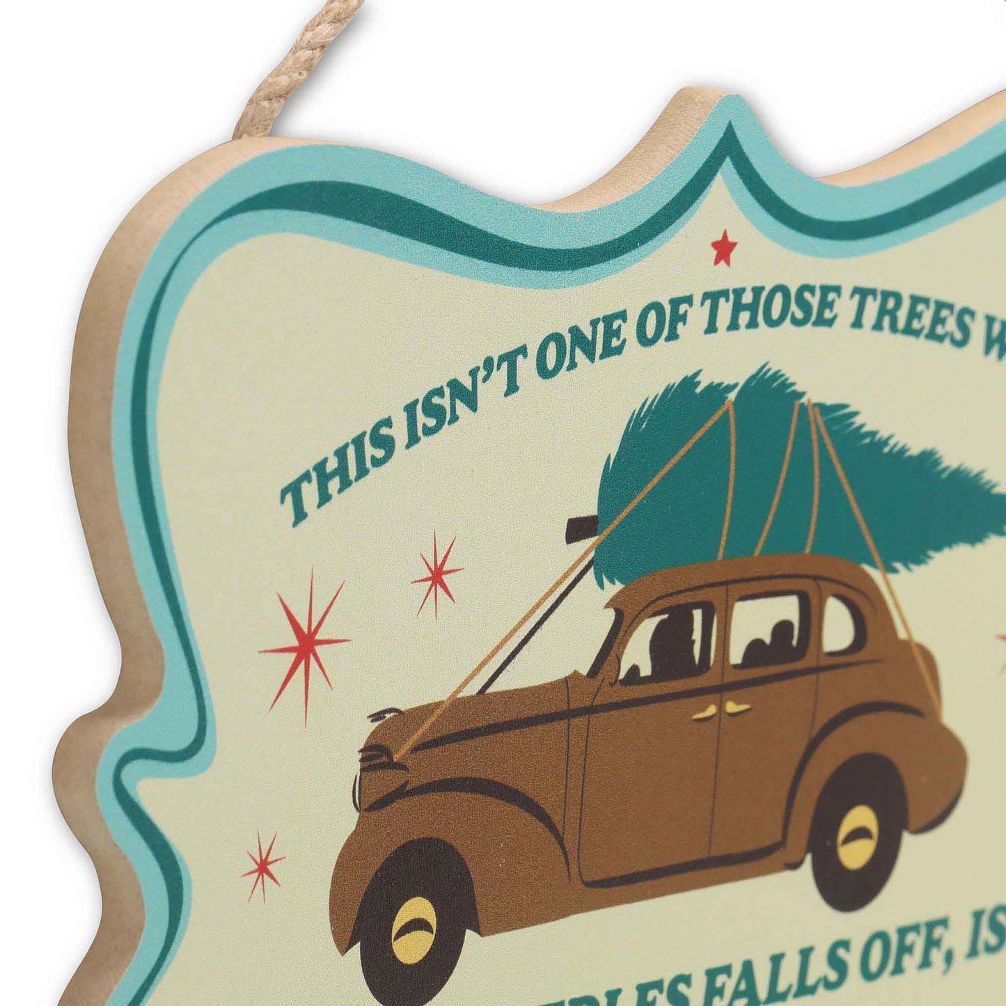 A Christmas Story Tree Needles Quote Hanging Wood Wall Decor - Funny Christmas Story Decoration for Home