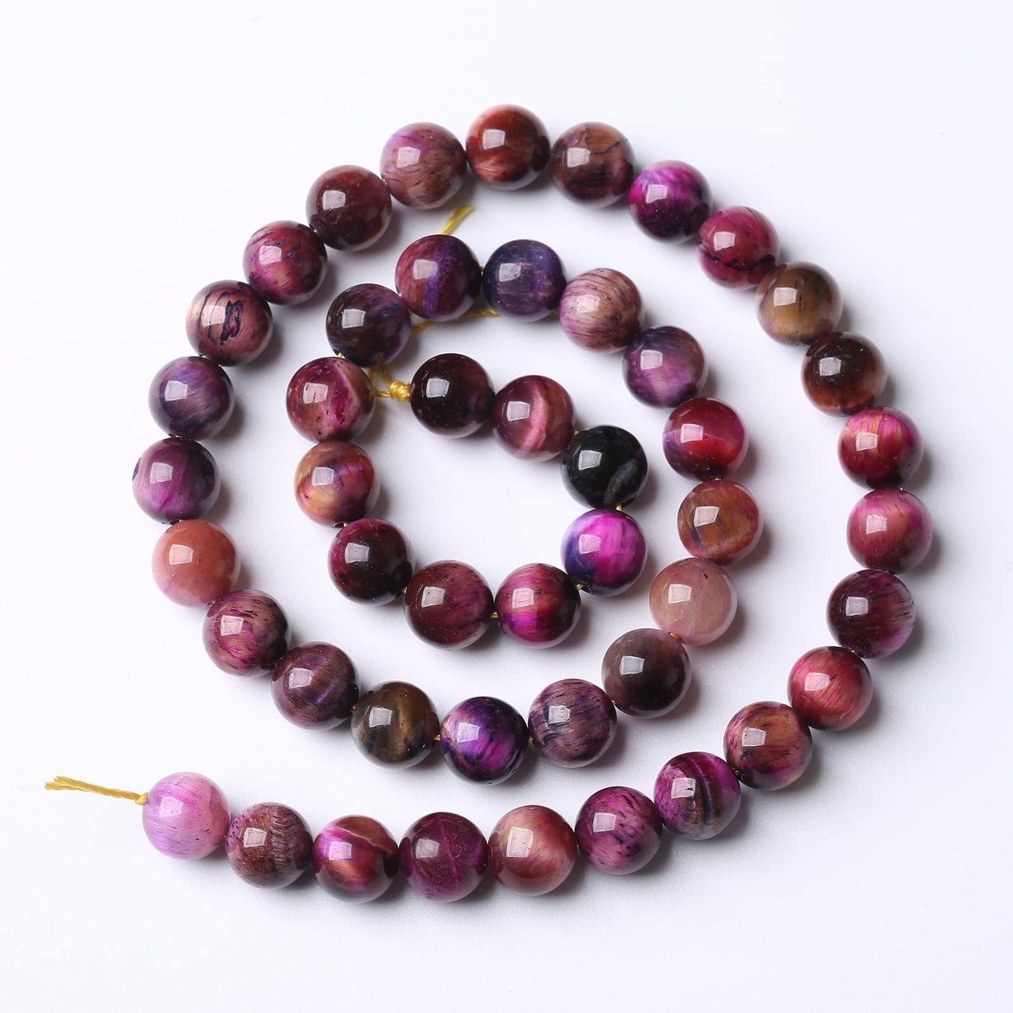45PCS 8MM AAA Galaxy Tiger Eye Stone Beads Natural Gemstone Bead Crystal Healing Energy Jewelry Making DIY 15 inches