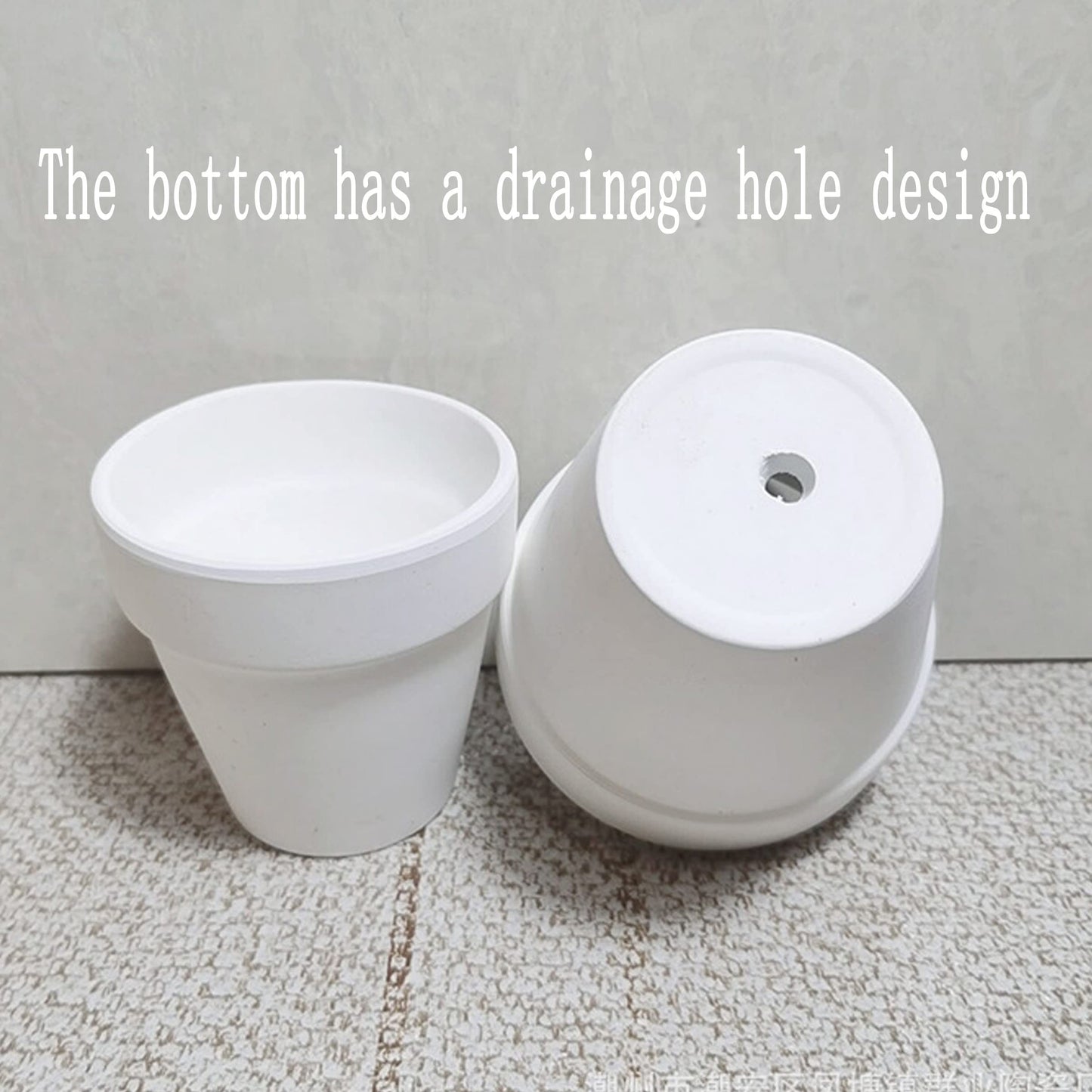XXYXXY 20 Pieces 2.95 inch White Terra Cotta Pots Mini with Drain Holes Juicy flowerpots Home Office, windowsill, Wedding Decoration flowerpots（White） ﻿