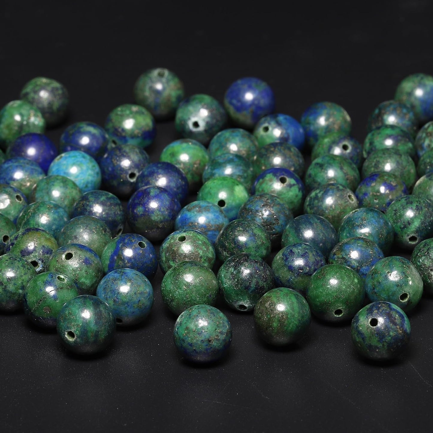 About 45pcs 8mm Natural Stone Beads Phoenix Lapis Lazuli Beads Energy Crystal Power Gemstone for Jewelry Making, DIY Bracelet Necklace