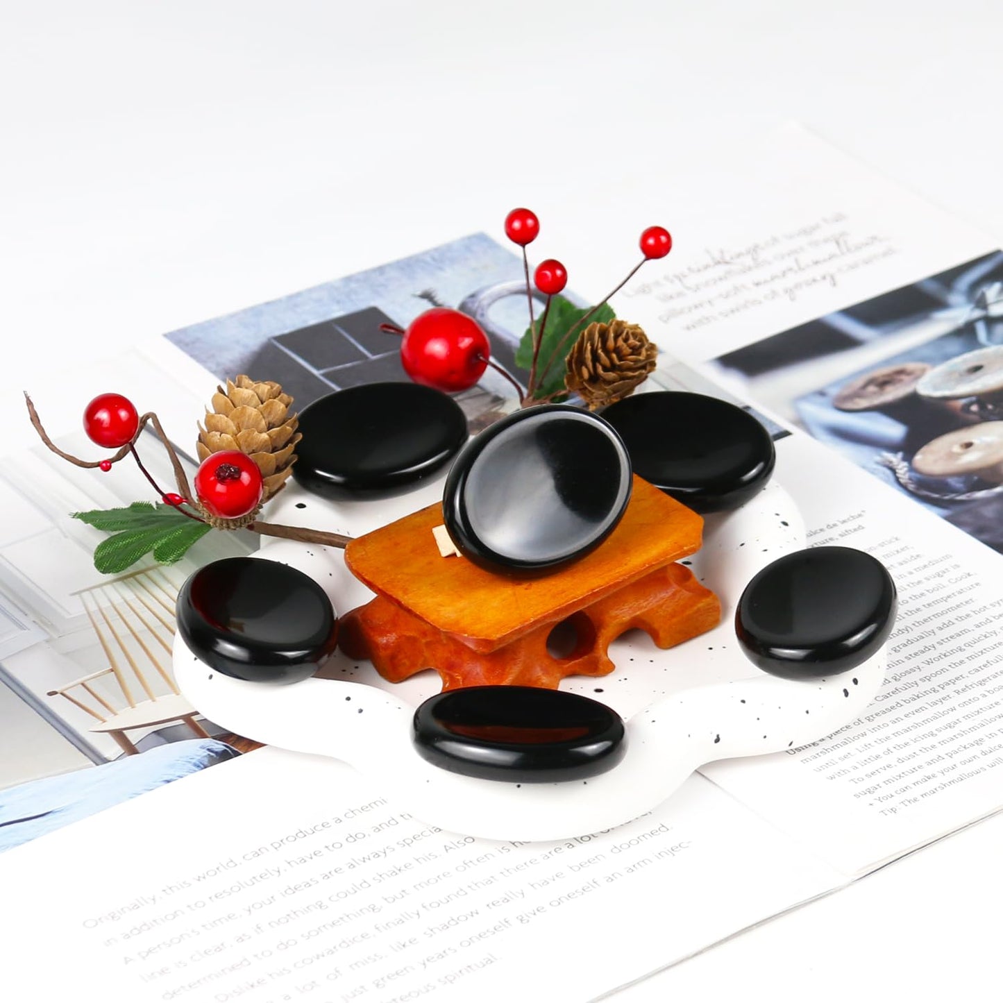 Nvzi Worry Stones Black Obsidian Crystal, Chakra Crystals and Healing Stones, Oval Palm Stone, Thumb Stone, Crystals for Beginners, Spiritual Gifts for Women, Meditation Accessories (1PCS)