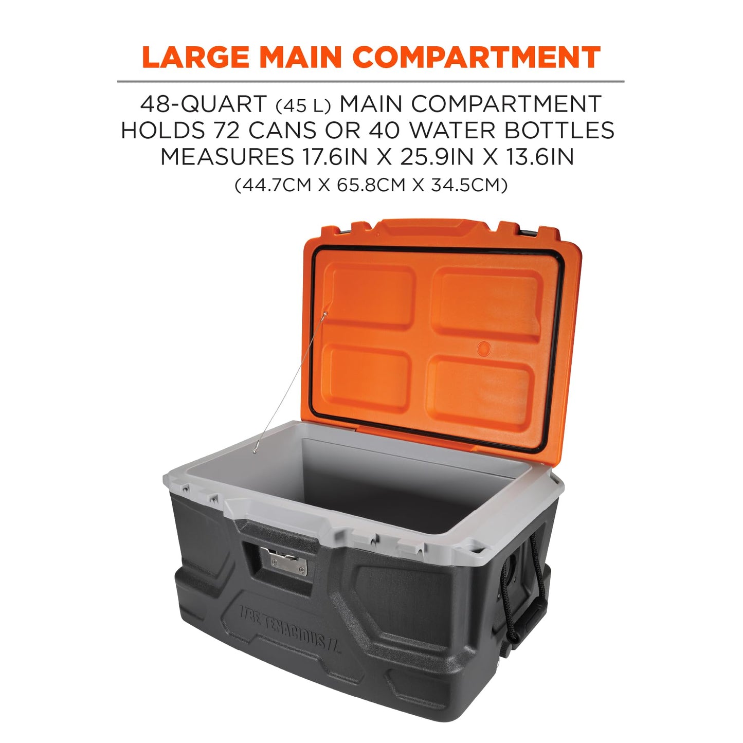 Ergodyne Chill Its 5171 Hard Sided Cooler, 48-Quart