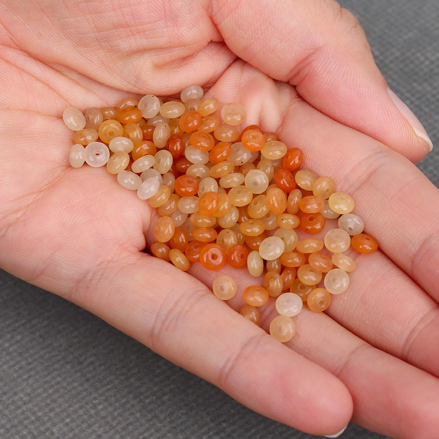 BONNY BOXX 1 Strand (150PCs) Natural 2 * 4mm Red Aventurine Rondelle Beads, Natural Abacus Disk Stone Beads Loose Spacer Gemstone for DIY Bracelet Necklace Jewelry Making