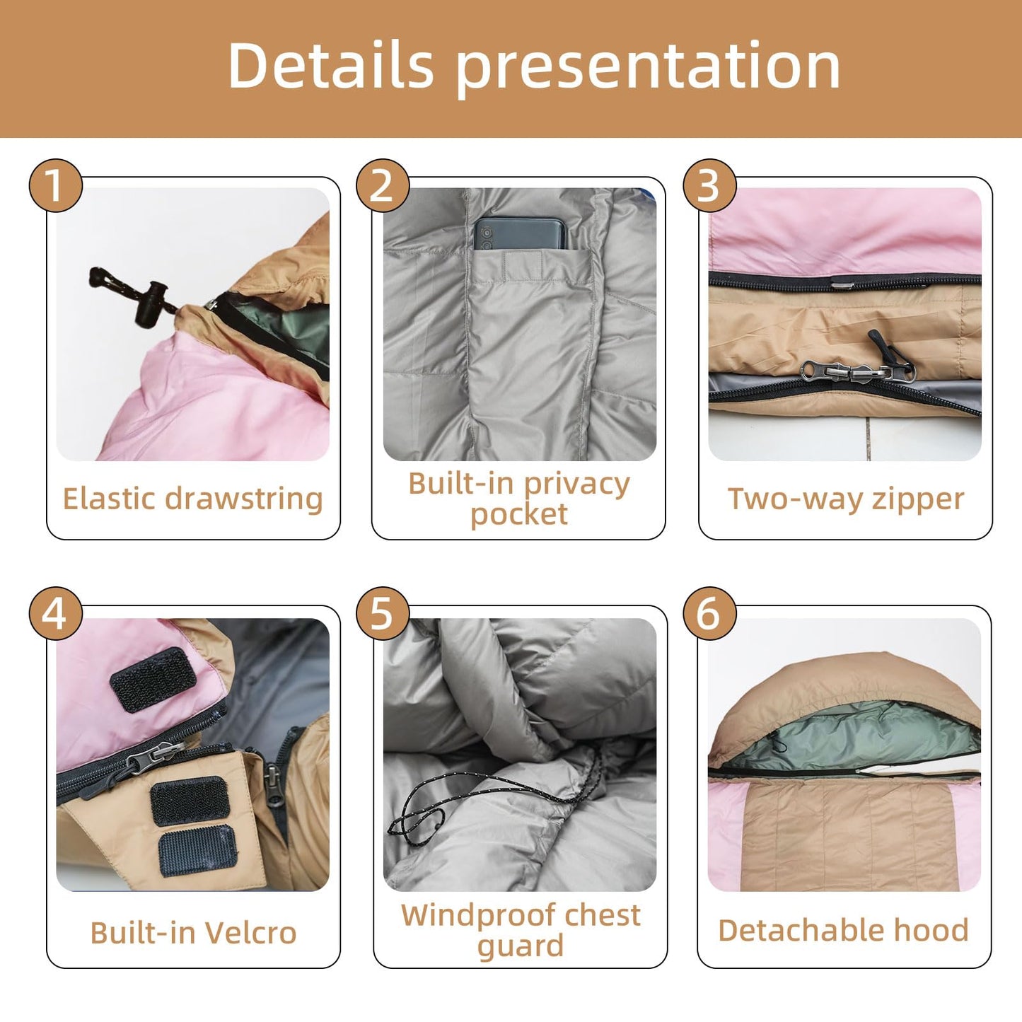 HLITMOUT 3-in-1 Down Sleeping Bag,Rectangular Lightweight Blanket Sleeping Bag for Adults,Teens Camping Hiking and Backpacking Outdoor and Indoor