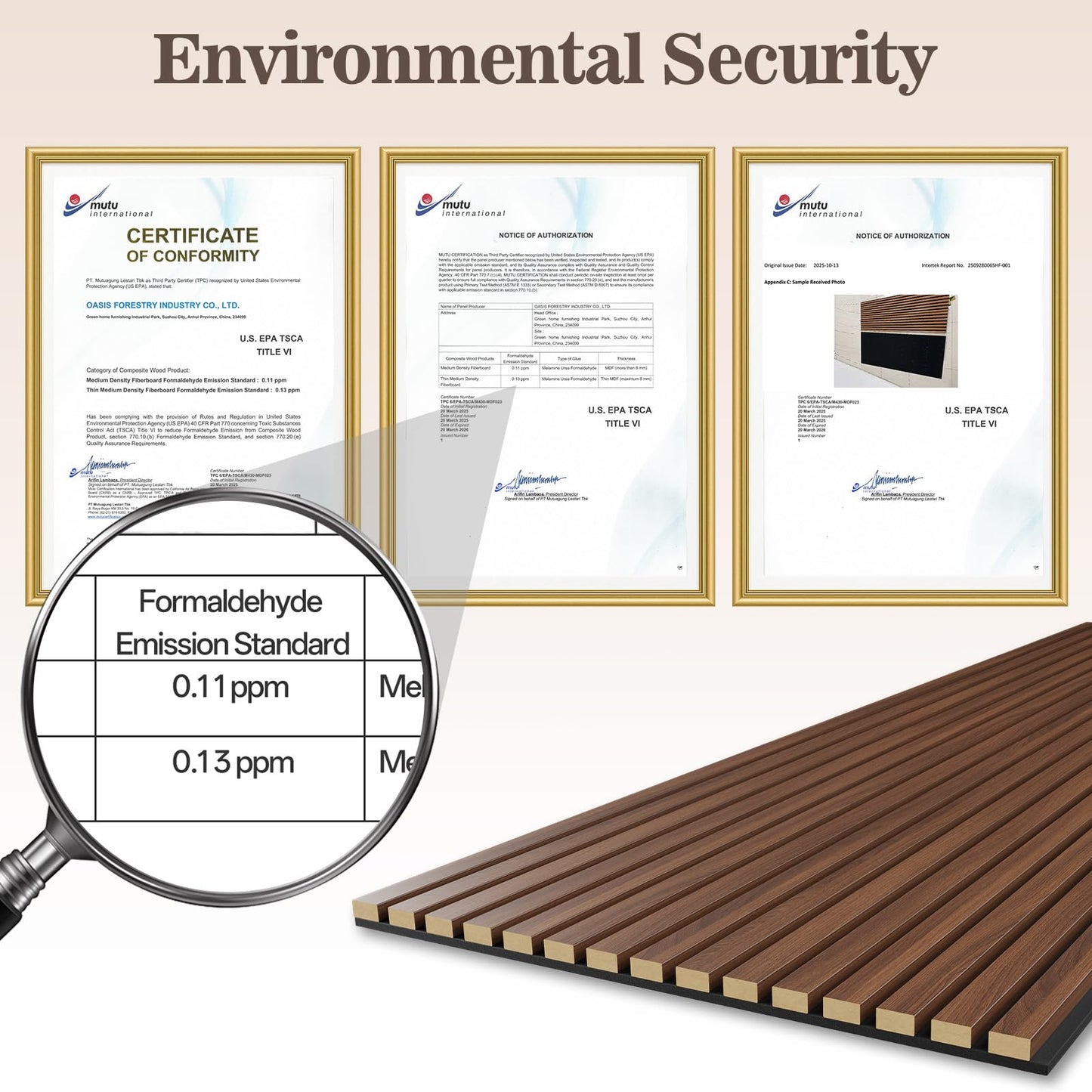 2 Pack Wood Panels for Wall, 47.24" x 23.81" Acoustic Wood Slat Wall Panel for Interior Decor & Noise Reduction, Soundproof Wood Wall Panel, Sound Absorbing Wall Panels for Home Office Studio, Walnut