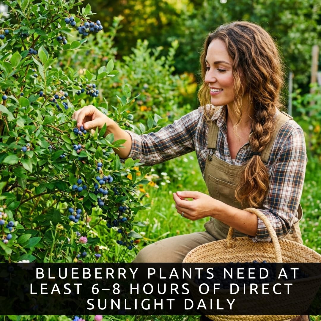 5 Blueberry Live Plant Seedlings for Growing (High Bush Blueberry) - Grow Delicious Blue Berry Bush Patch 5 Live Blueberry Plants - Ships Bare Root, No Pots Included