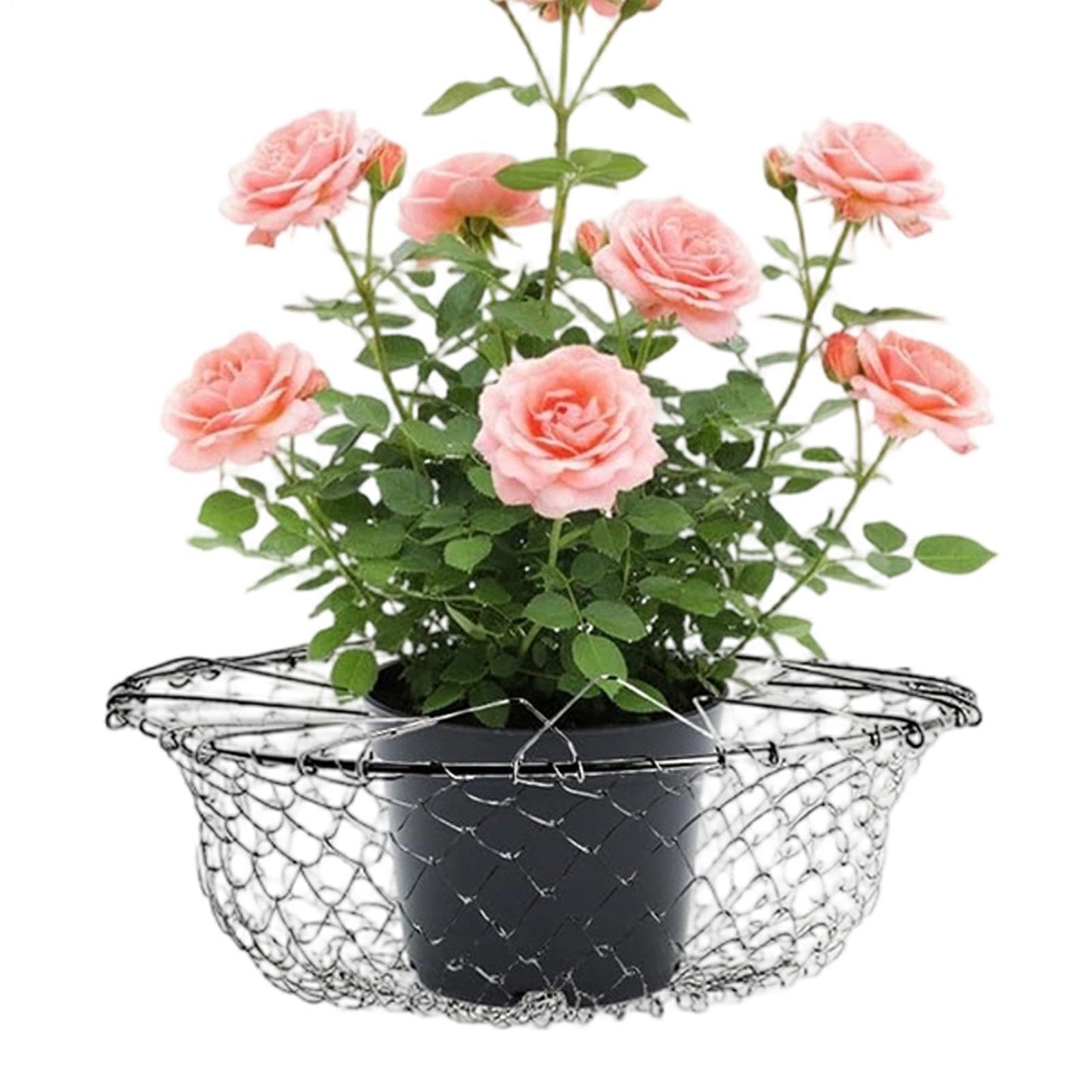 Adjustable Planter Insert For Pots, Heavy Duty Rustproof Plant Riser With Hanging Chains, Rustproof Stainless Steel Plant Pot With Chains For Indoor & Outdoor Flower Pots, Home Garden, Patio